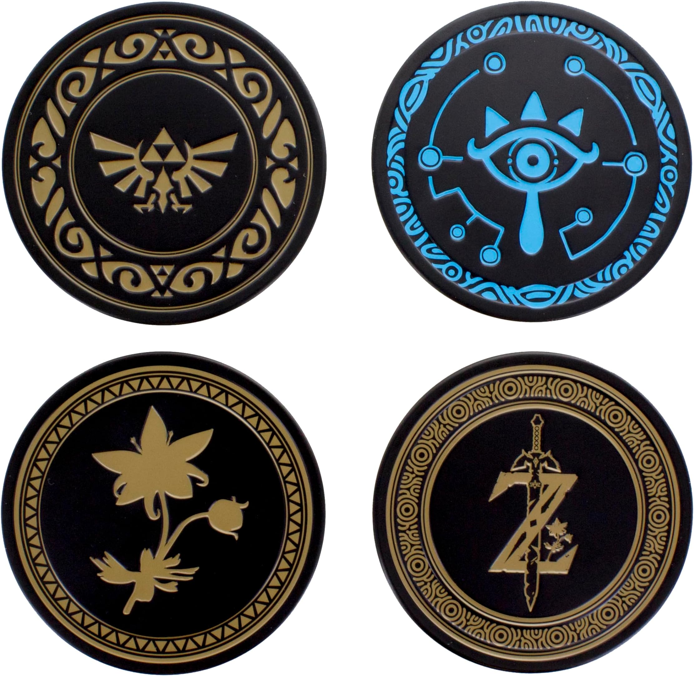 The Legend of Zelda Metal Drink Coasters with Cork Back - Officially Licensed Nintendo Merchandise, Gift for Gamers, Set of 4 - Paladone
