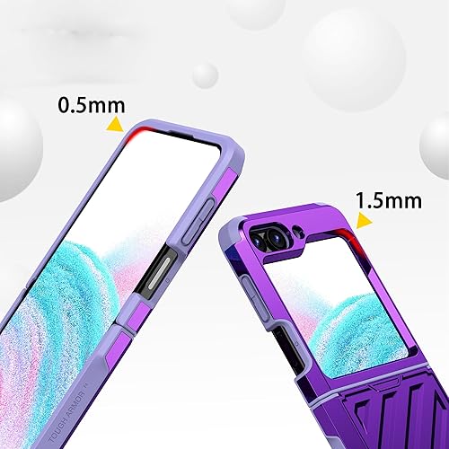 Miniatura 10 de Compatible con Samsung Galaxy Z Flip 5 5G 2023 Funda de teléfono resistente delgada de goma protectora de policarbonato duro antideslizante híbrido
