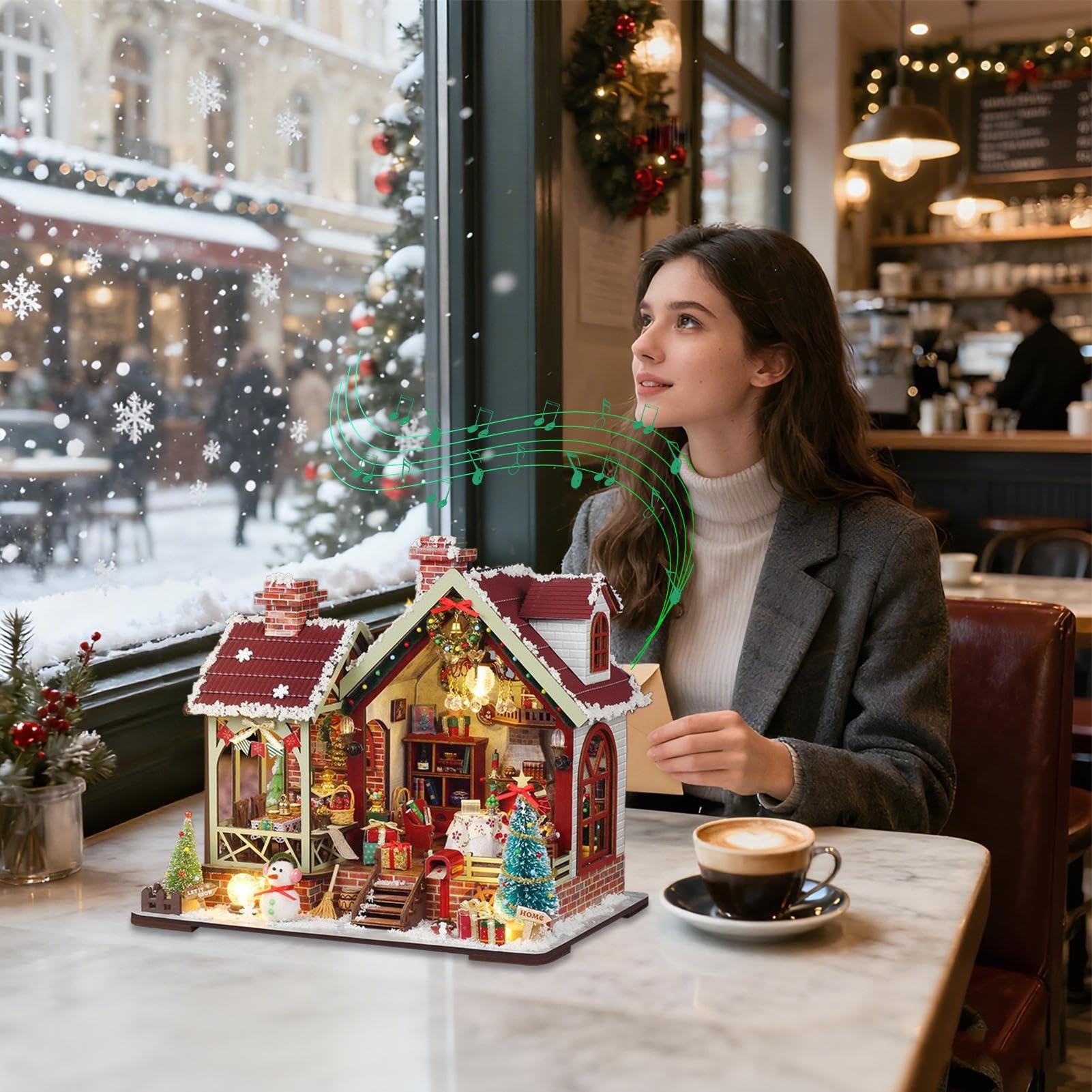 Kit Fai Da Te Per Casa In Miniatura | 3D Creativo In Legno | Artigianato Fai Da Te,Kit Per Costruire Una Piccola Casa Artigianale - Per Famiglia Ragazzi Ragazze Adolescenti Bambini