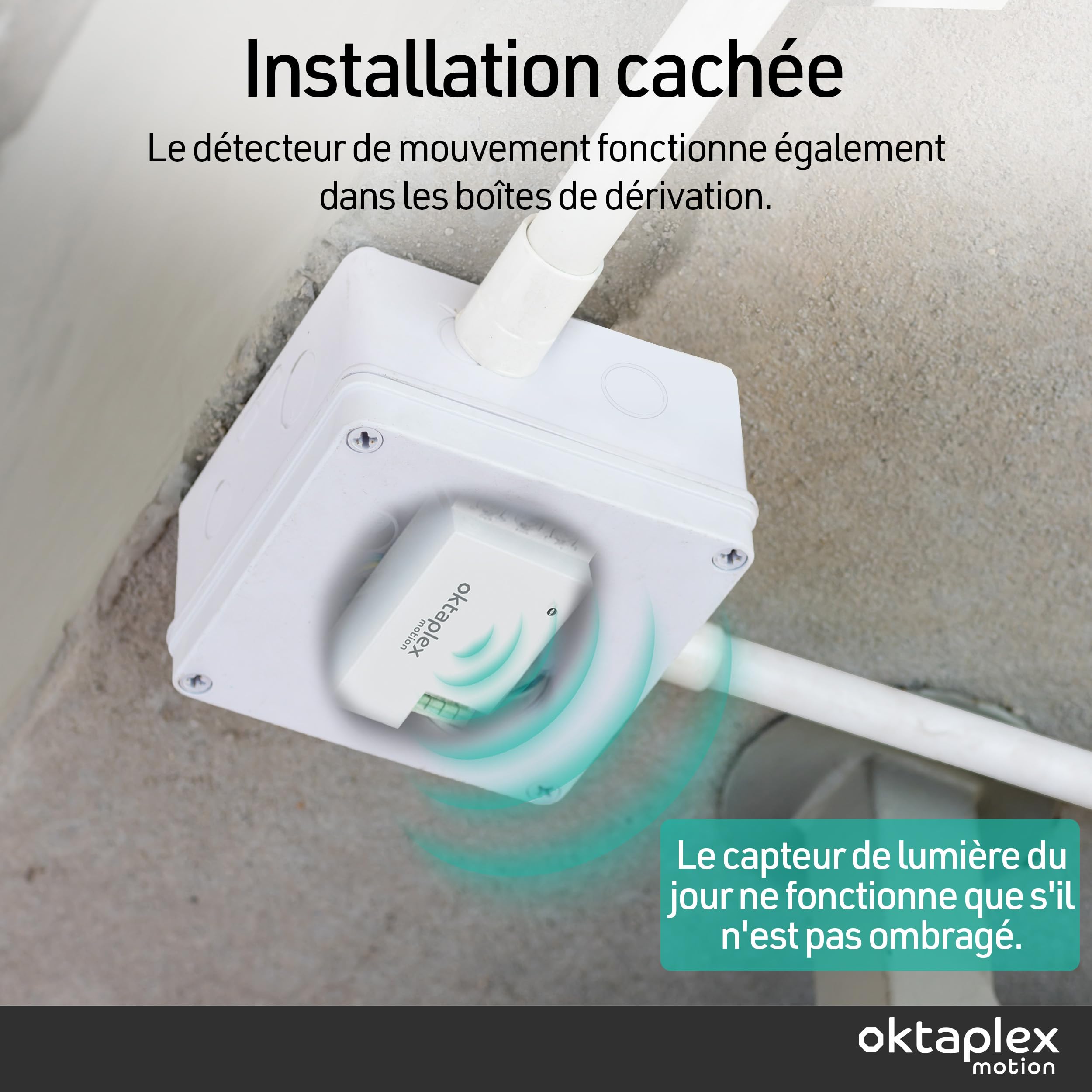 Oktaplex Amy Lot de 2 détecteurs de présence 24 GHz Blancs | Modules radar HF à encastrer dans les luminaires LED pour commande invisible