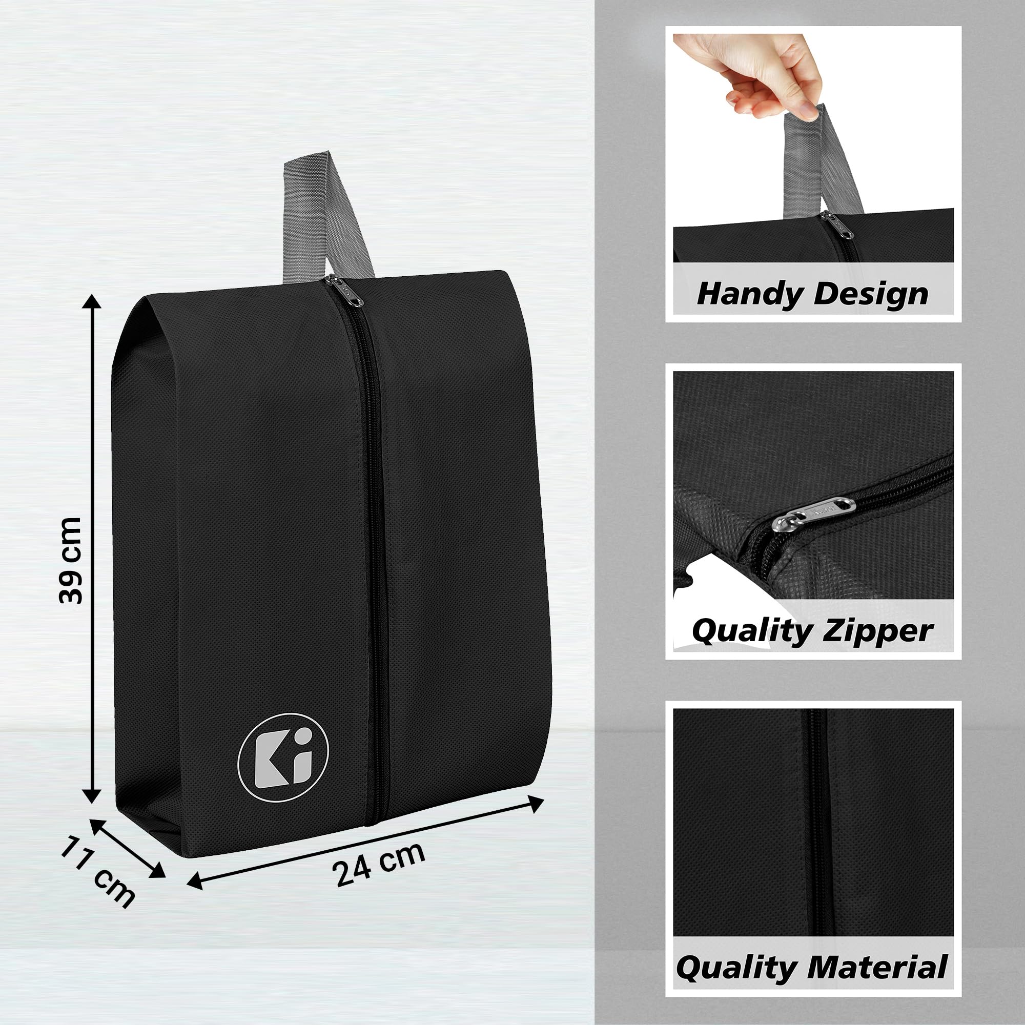 Kuber Industries Sari-Abdeckung, Schwarz, 6, Schuhbeutel