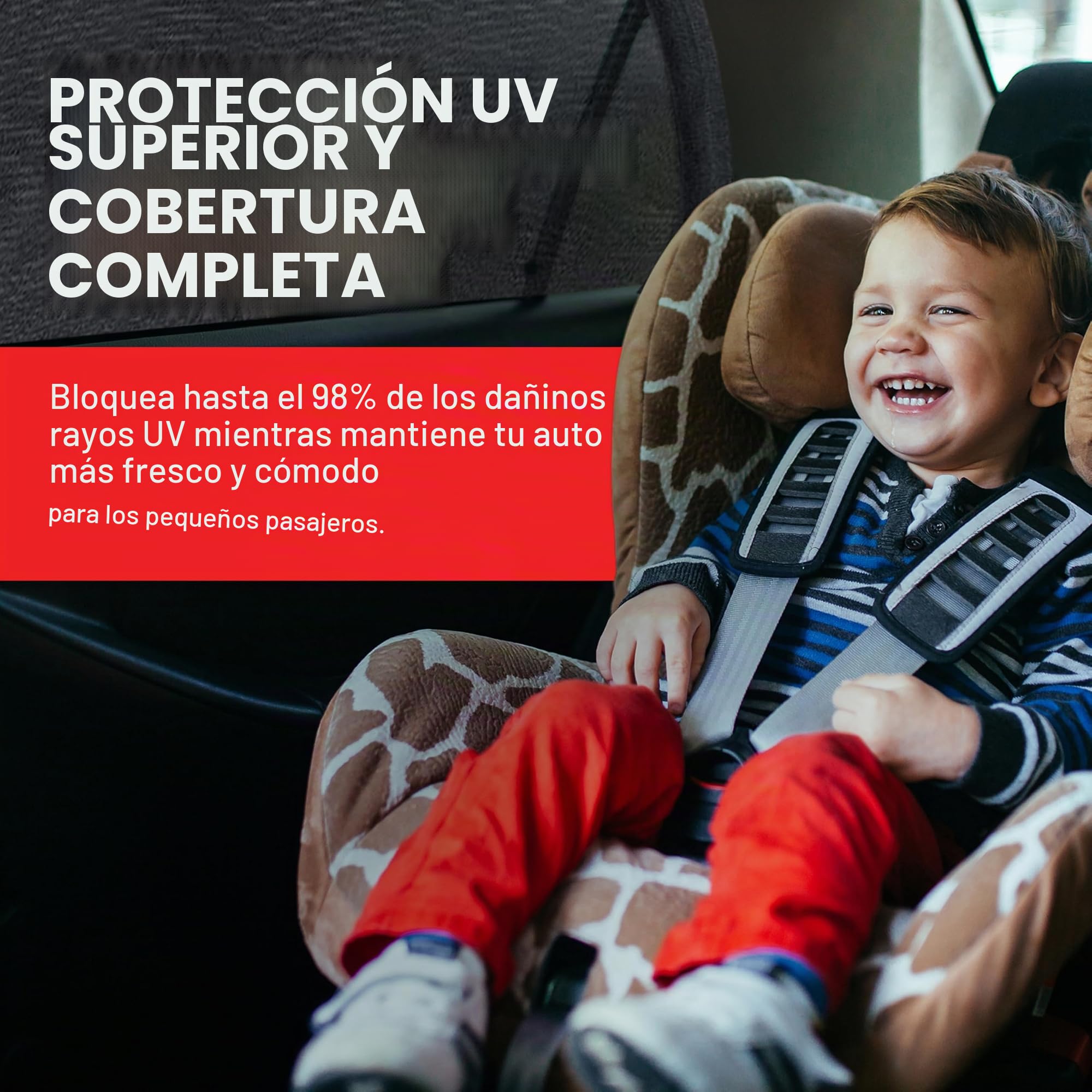 Royal Rascals | Calcetín para Cristal x2 │Protección 40+ contra los dañinos Rayos UV │Cubre el Cristal 100% │ Tamaño Universal para Todos los Coches │ Antideslumbramientos | Material Alto