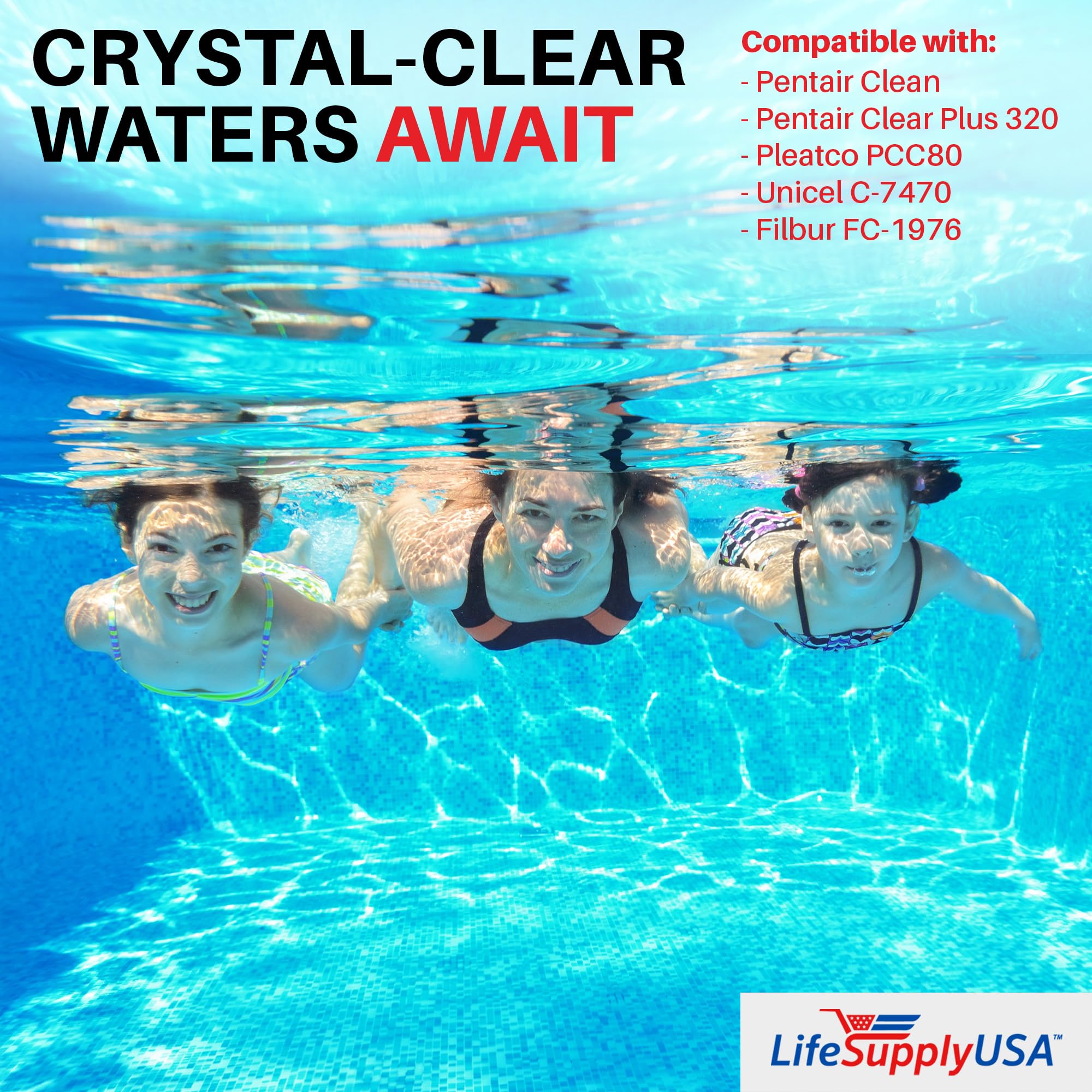 LifeSupplyUSA Pool Filter Cartridge 20