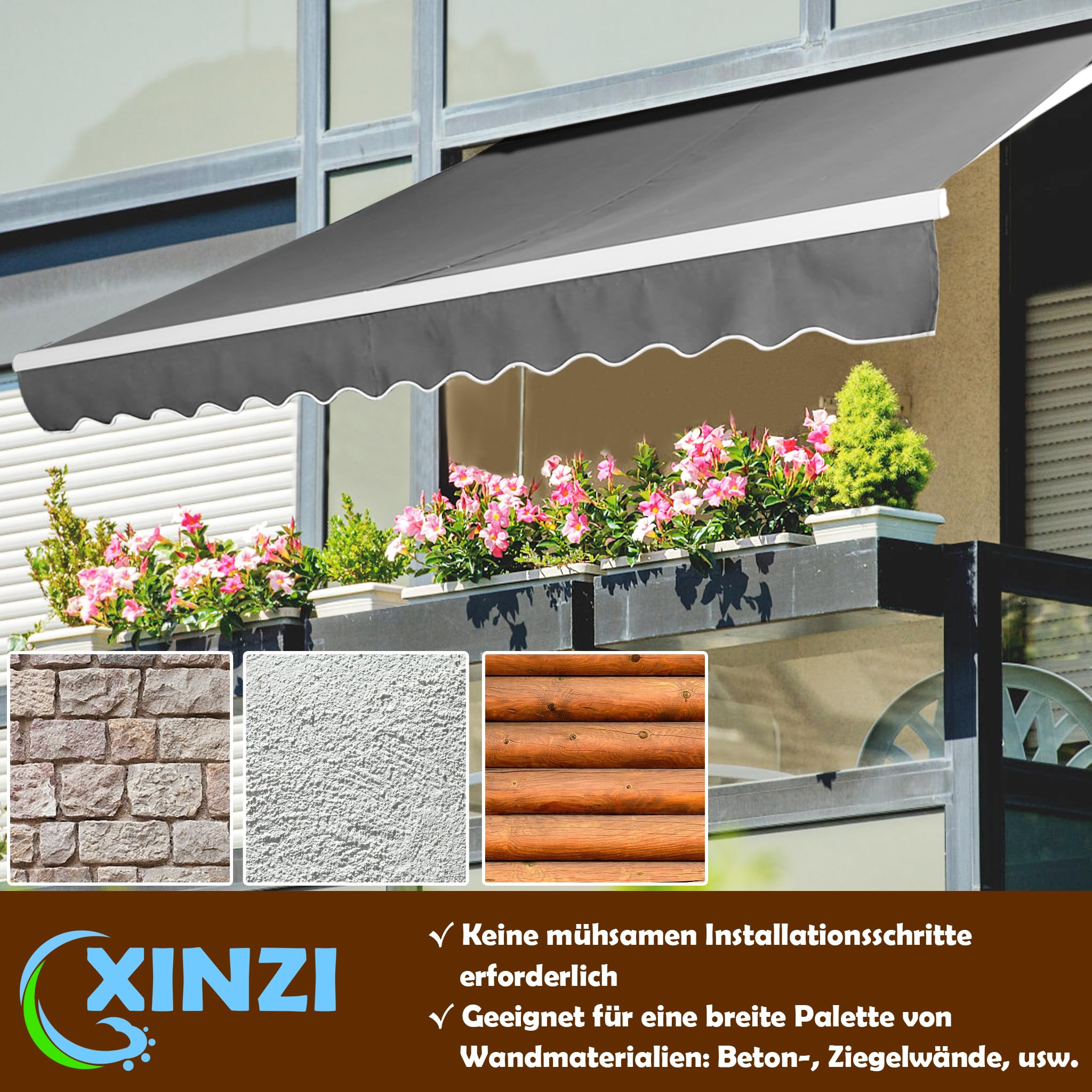 Tenda Da Sole Articolata 250x200 Cm - Con Manovella, Regolabile Per Balcone E Terrazza - Foto 2