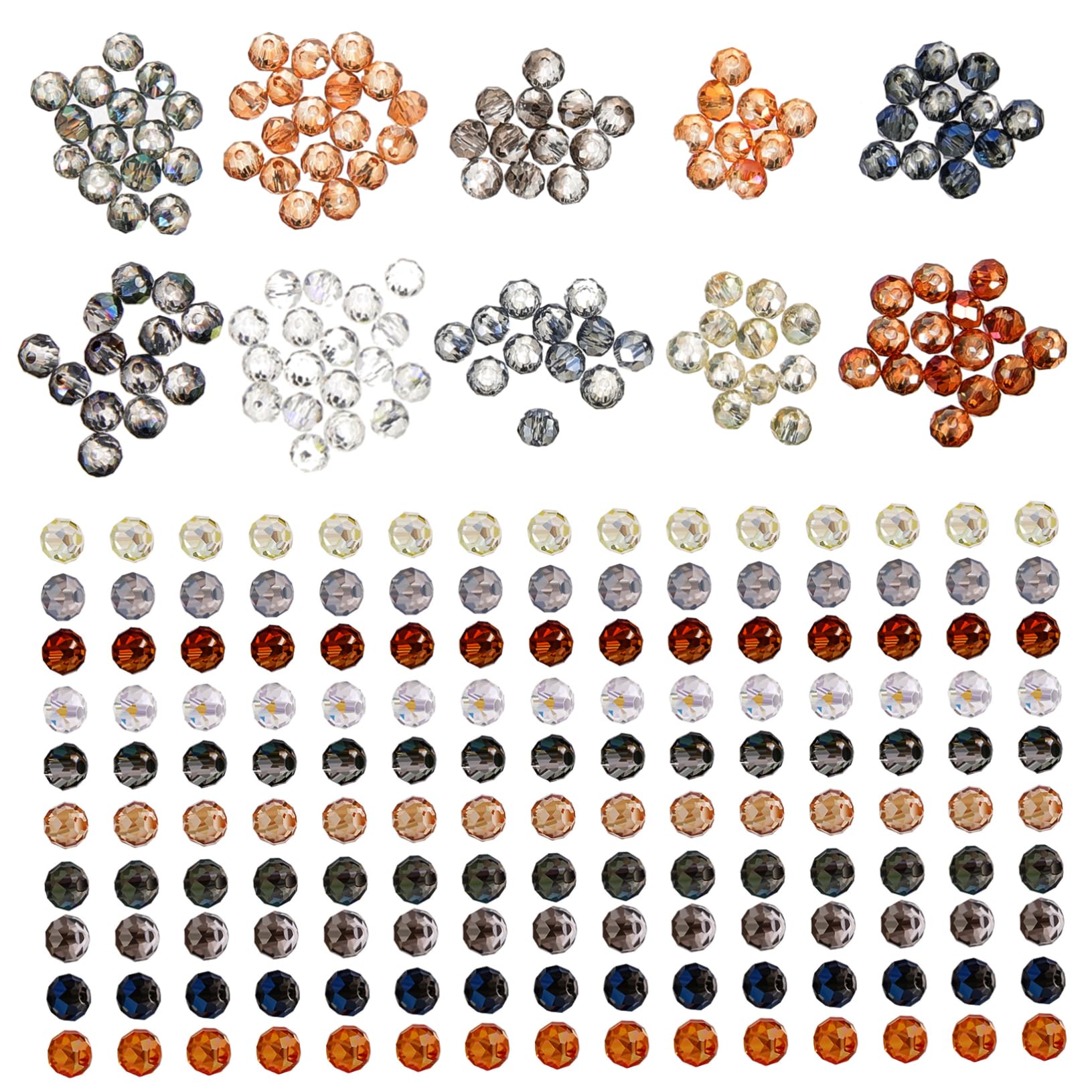 NUOBESTY Runde Glasperlen Für Schmuck Klare Und Langlebige Glasperlen Zum Basteln Von Armbändern Und Dekorationen Leicht Und Tragbar Perlen Für Kreative Projekte