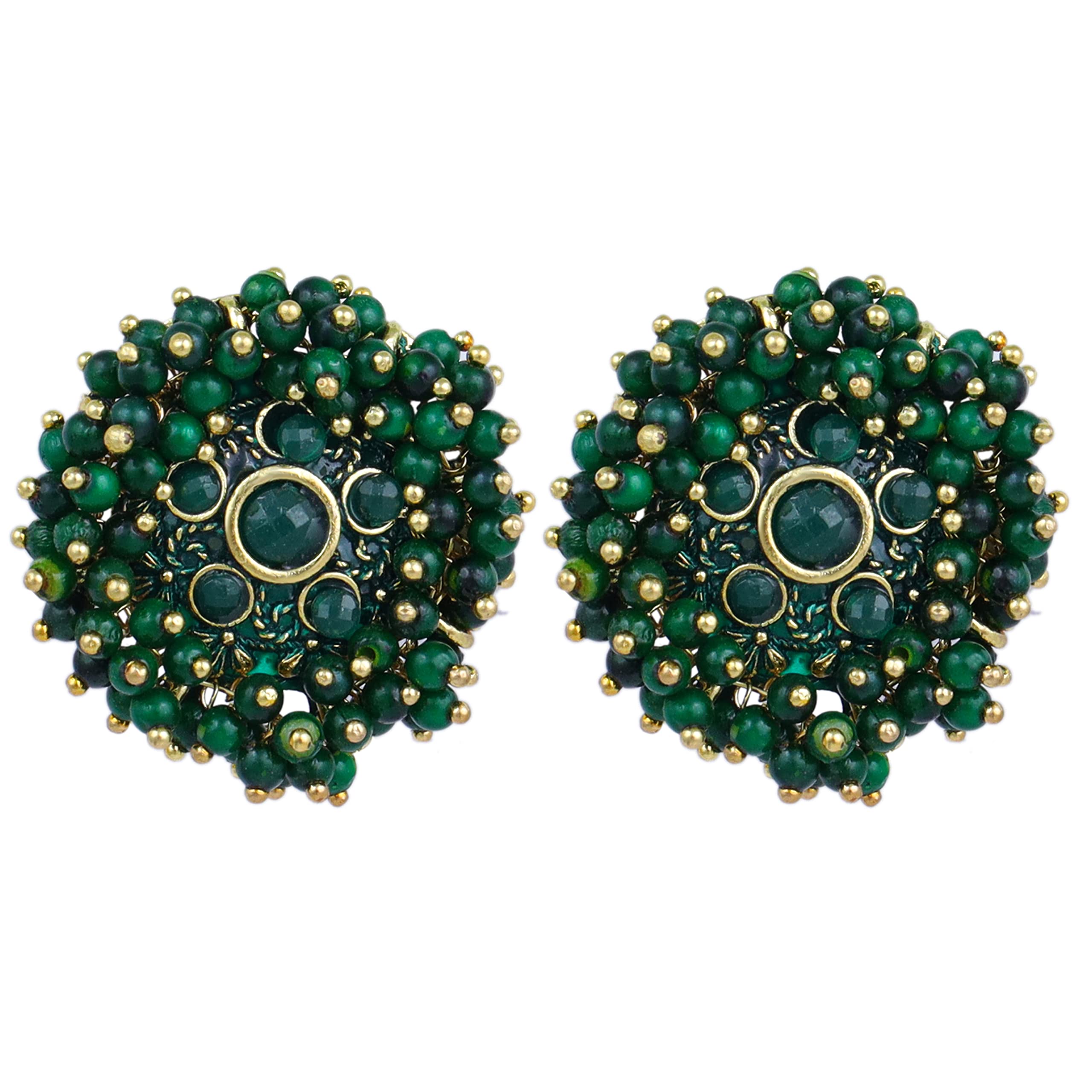 Fashion Frill Floral Design Gold Plated Pearl Studded Tops Stud Earrings For Women Girls Stylish Latest Fancy Earrings Jewellery (B0BB9TM8WV) Amazon Price History, Amazon Price Tracker
