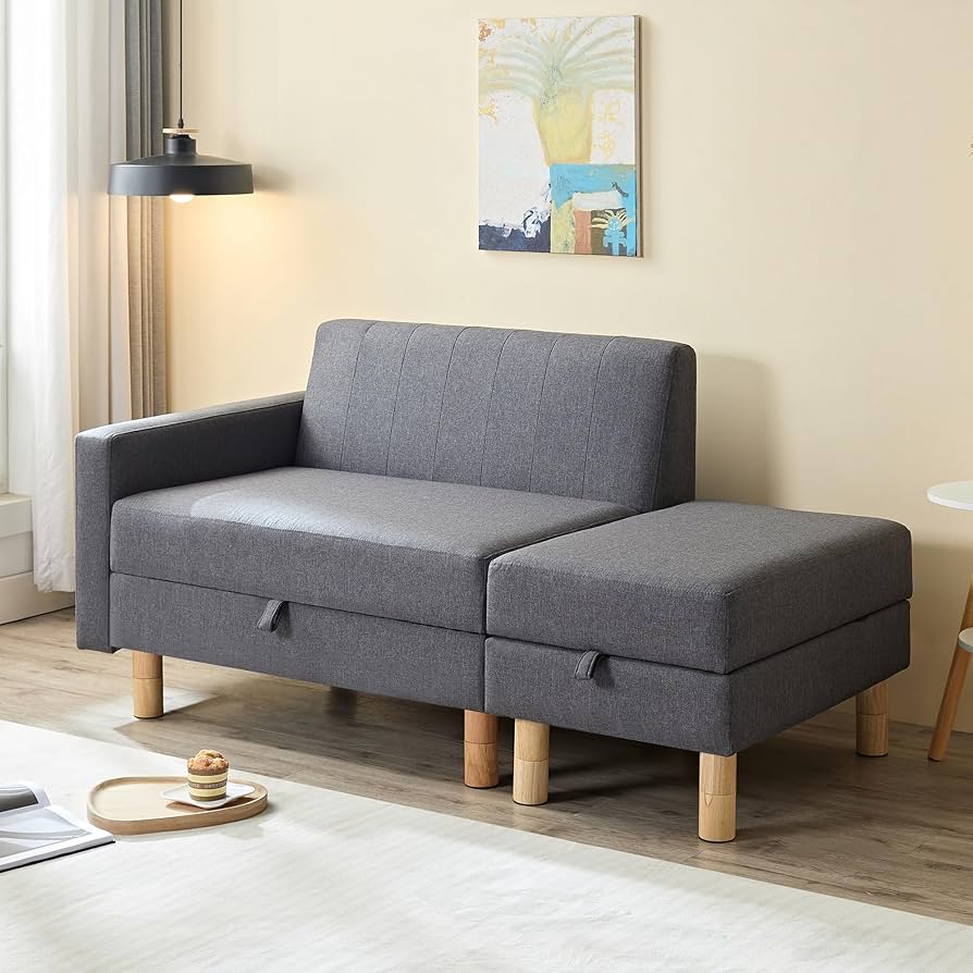 カウチソファ 収納付き ソファー 2人掛け 3人掛け コンパクト736-220