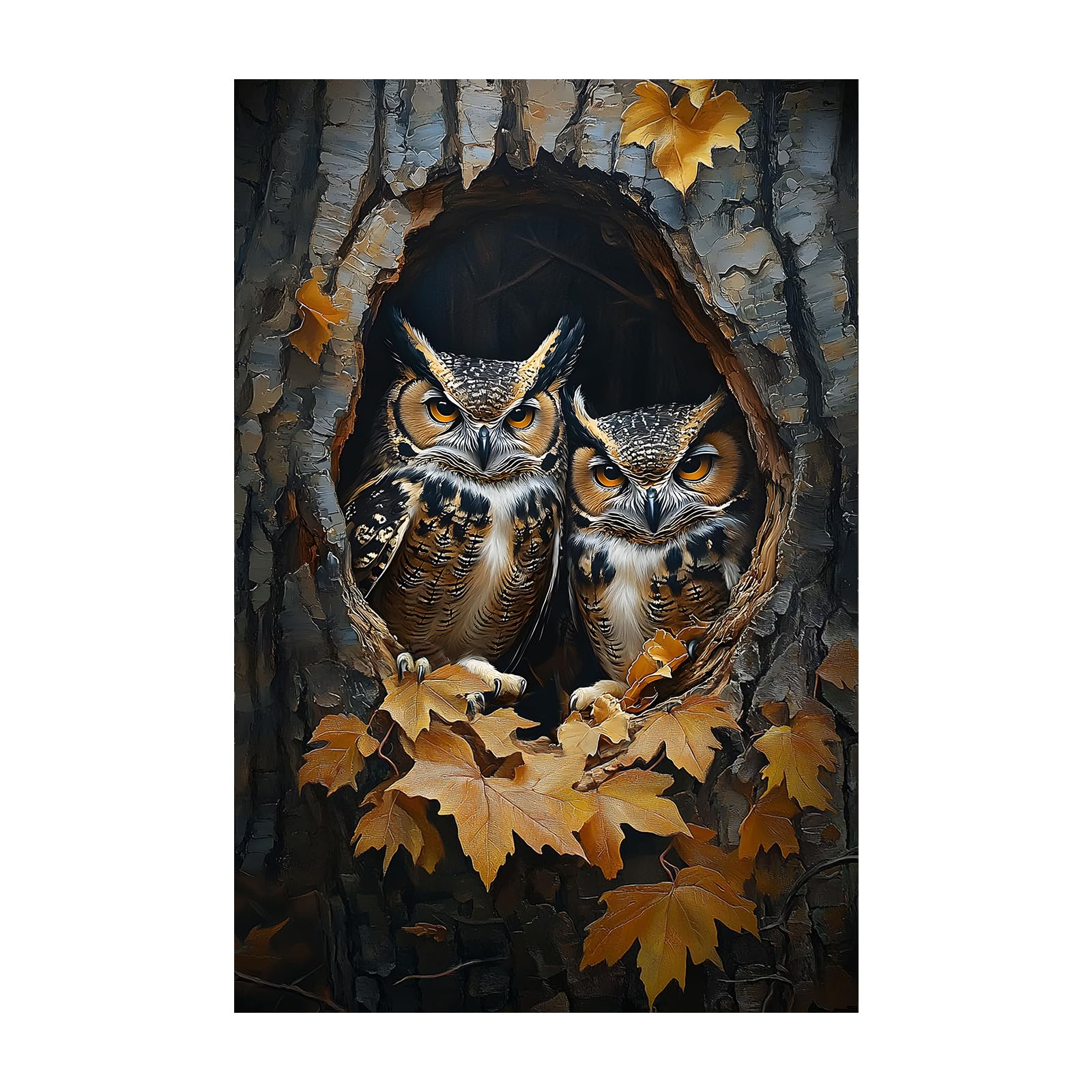 Photo 1 of Seeyoo Owls Metal Sign 8x12 Inch