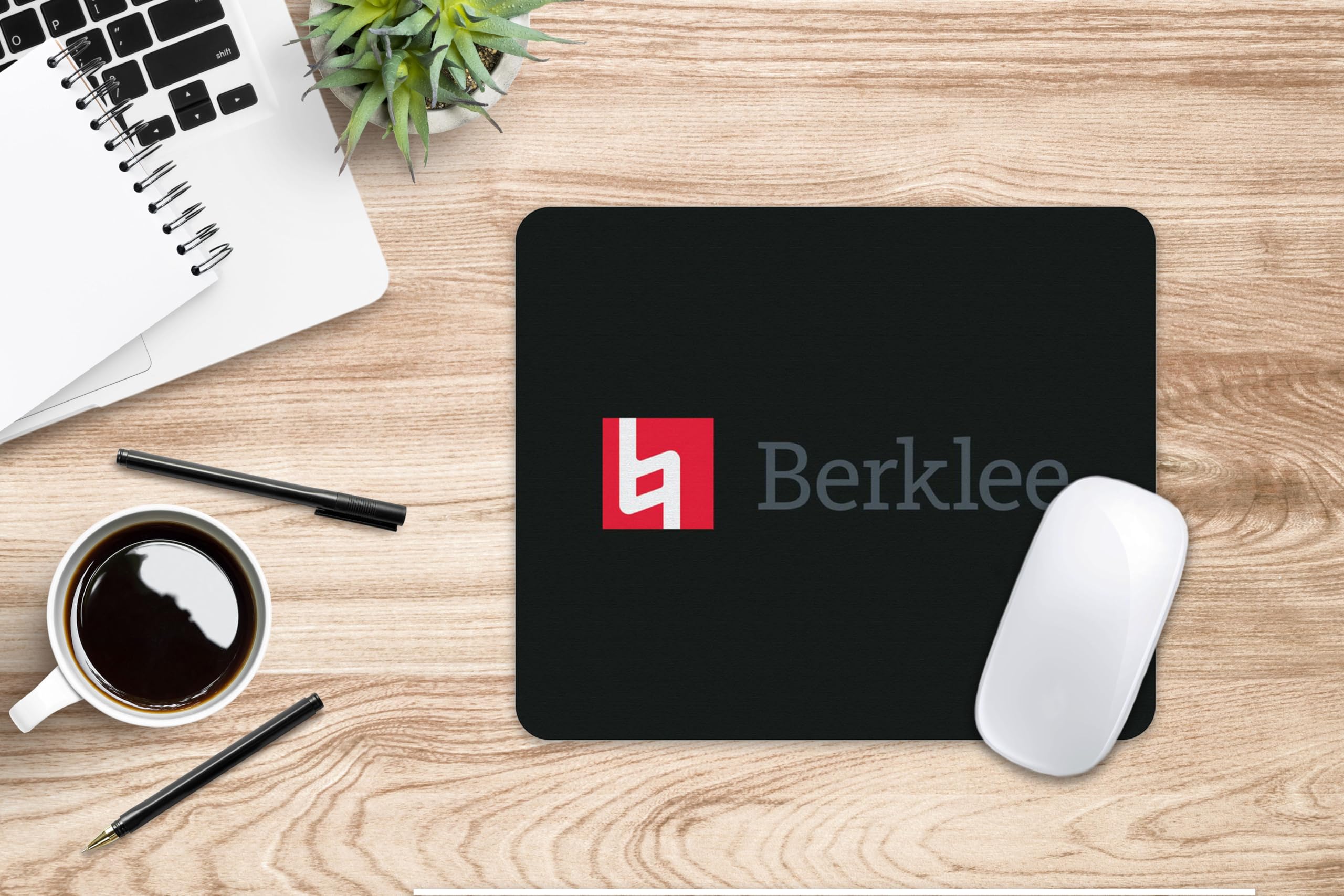 Mouse Pad, Fabric, Berklee College of Music Standard/Floral White