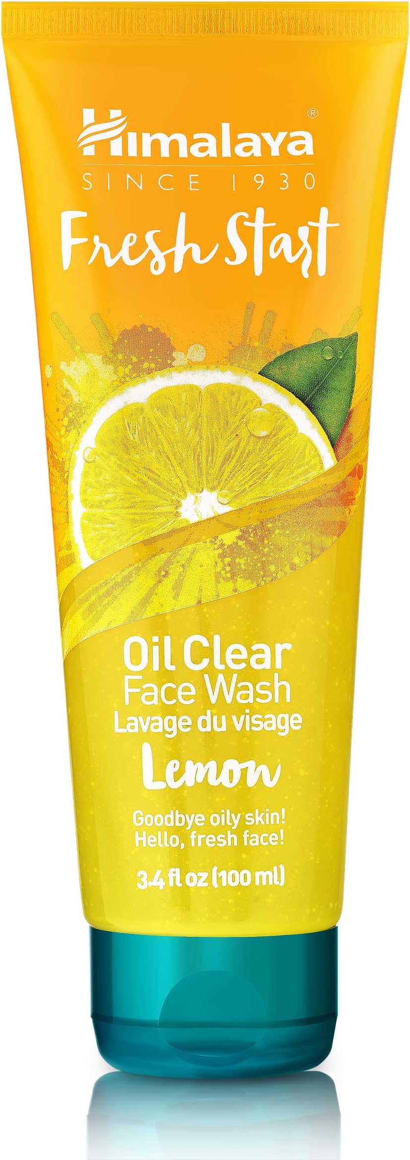 Fresh Start Oil Clear Lemon Face Wash, Daily Facial Cleanser for Clean, Soft, Healthy-Looking, Hydrated Skin, Non-Drying for All Skin Types, 3.38 oz