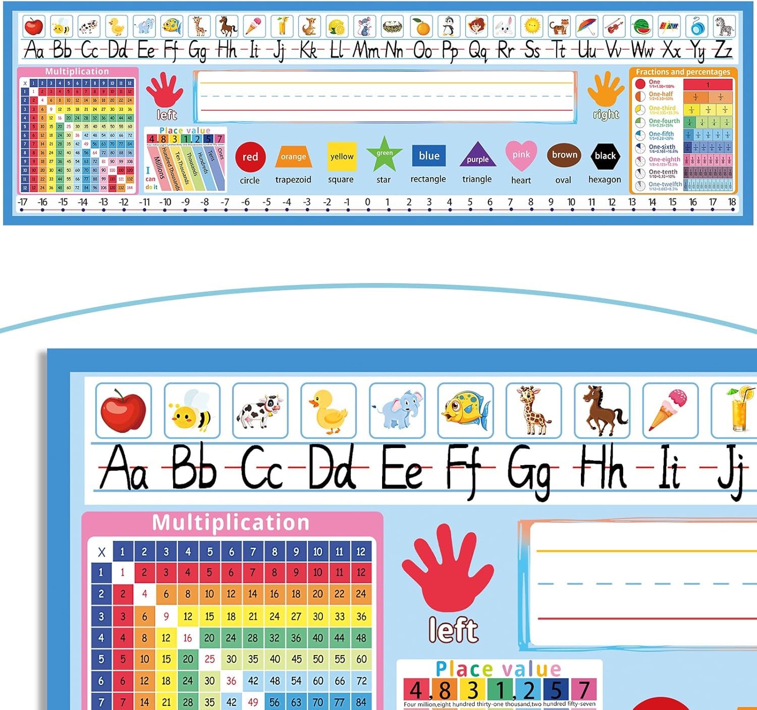 17.3 x 5 Inch Self Adhesive Name Tags for Classroom Student