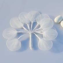 Pack of 100 Tulle Rackets for Place Cards for DIY Favours (White)