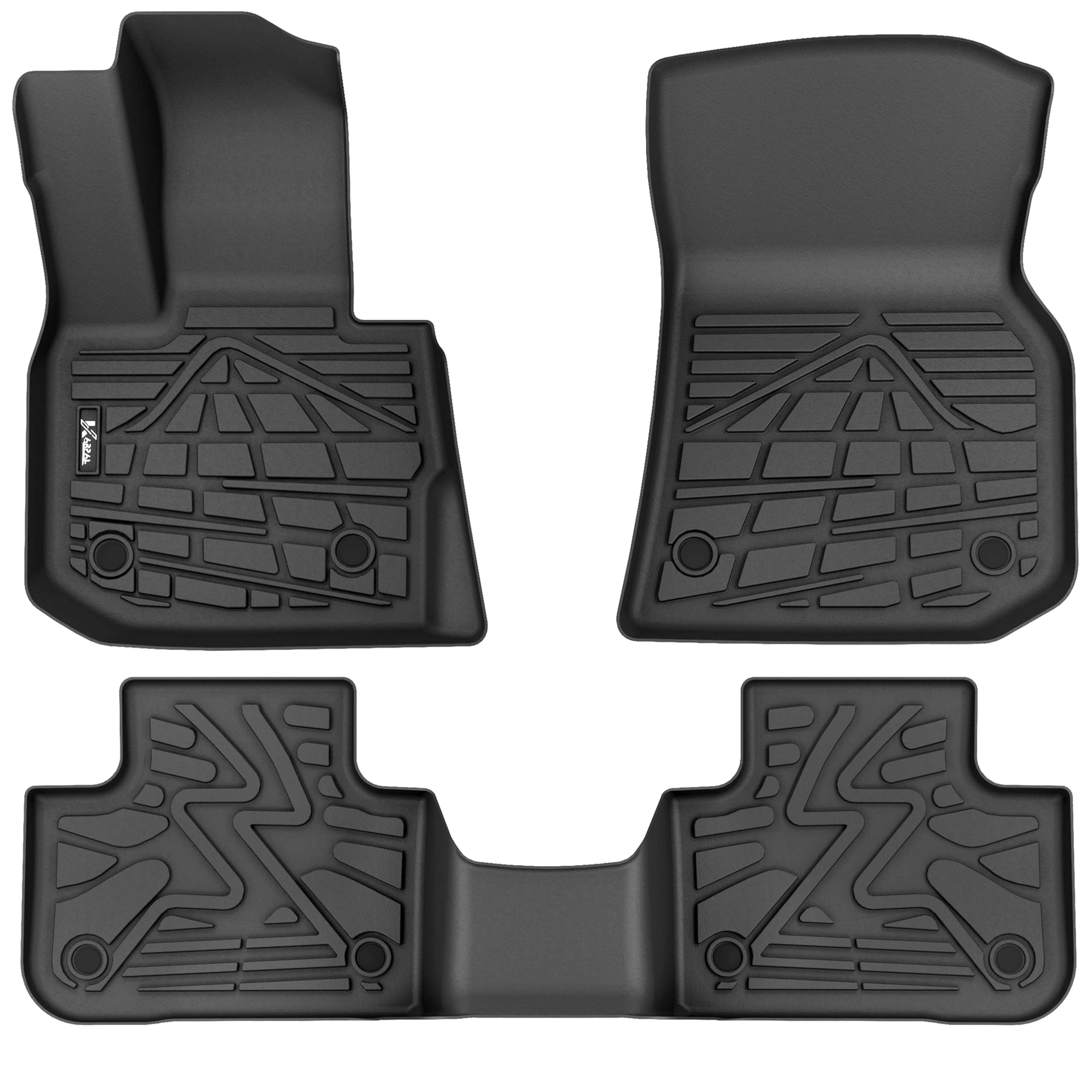 KARPAL Floor Mats for BMW X3 2018-2025 & X4 2019-2025, All-Weather TPE Floor Liners BMW Accessories,1st & 2nd Row Fit sDrive30i xDrive30i xDrive30e M40i X3M X4M