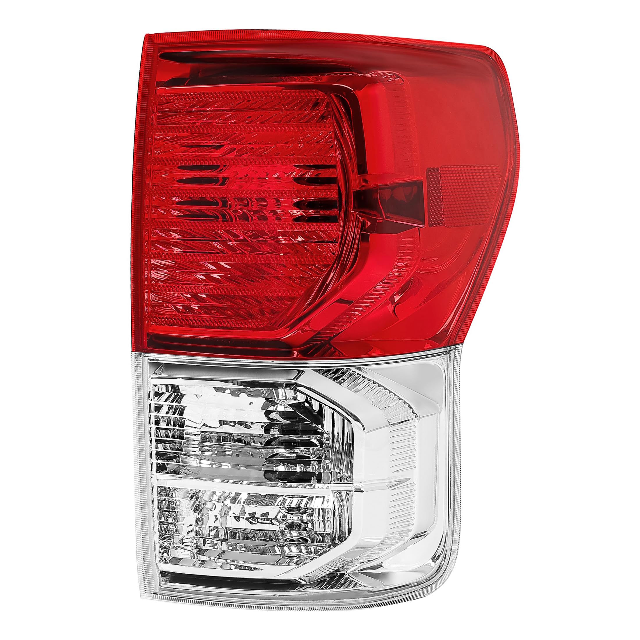 HECASA RH Tail Light Compatible with 2007-2013 Toyota Tundra Pickup Replacement for TO2801183 TO2801165 Halogen Rear Brake Tail Lamp Assembly(Red Lens
