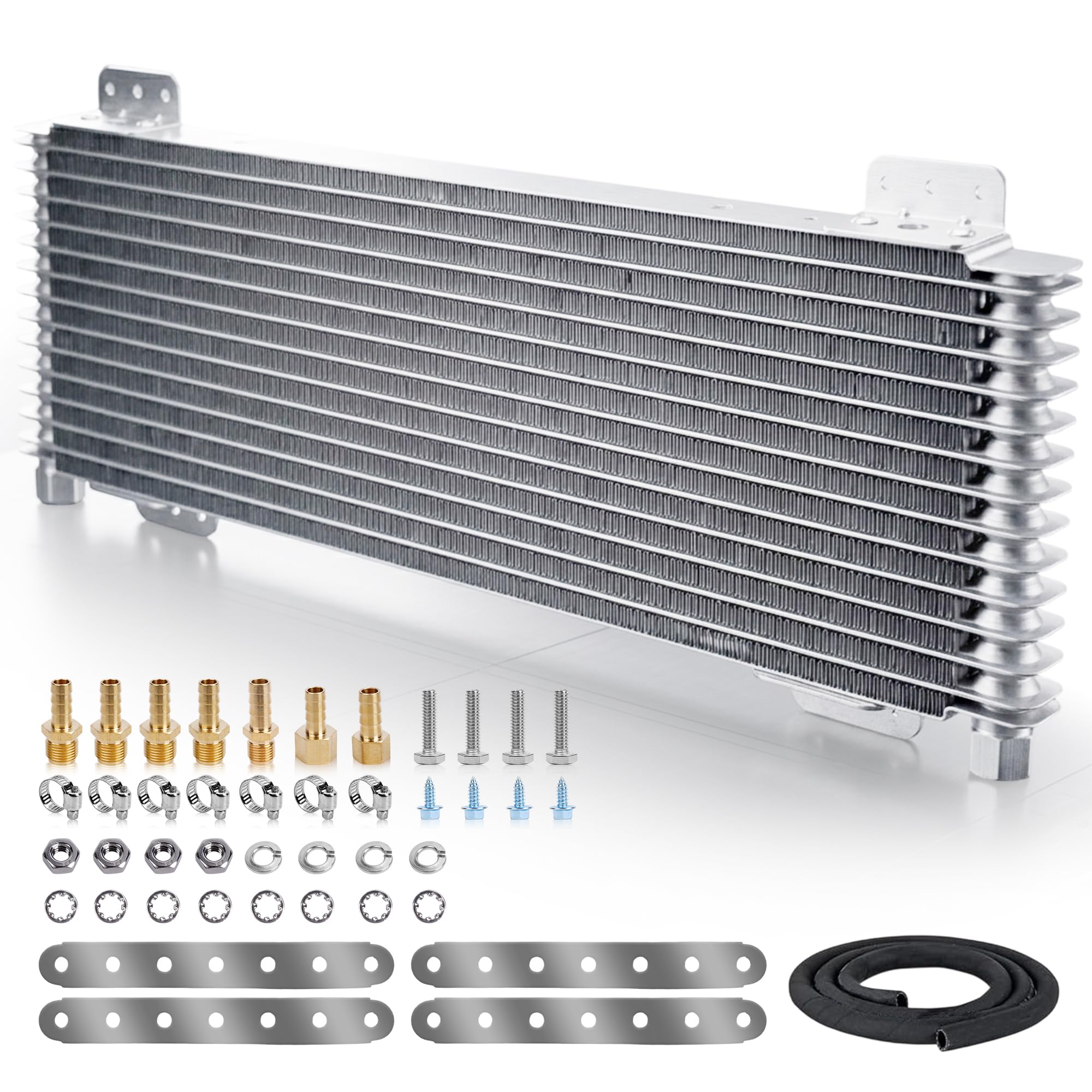 LPD47391 40k Transmission Cooler Kit, 40,000 GVW Low Pressure Drop, Silver