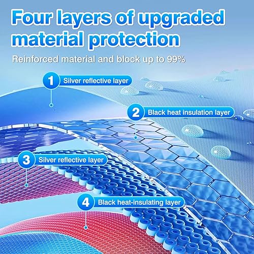 Miniatura 3 de T TGBROS Juego completo de persianas opacas para Ford F150 2021-2025 2026 para parabrisas lateral y trasero, accesorios F-150, cubierta plegable