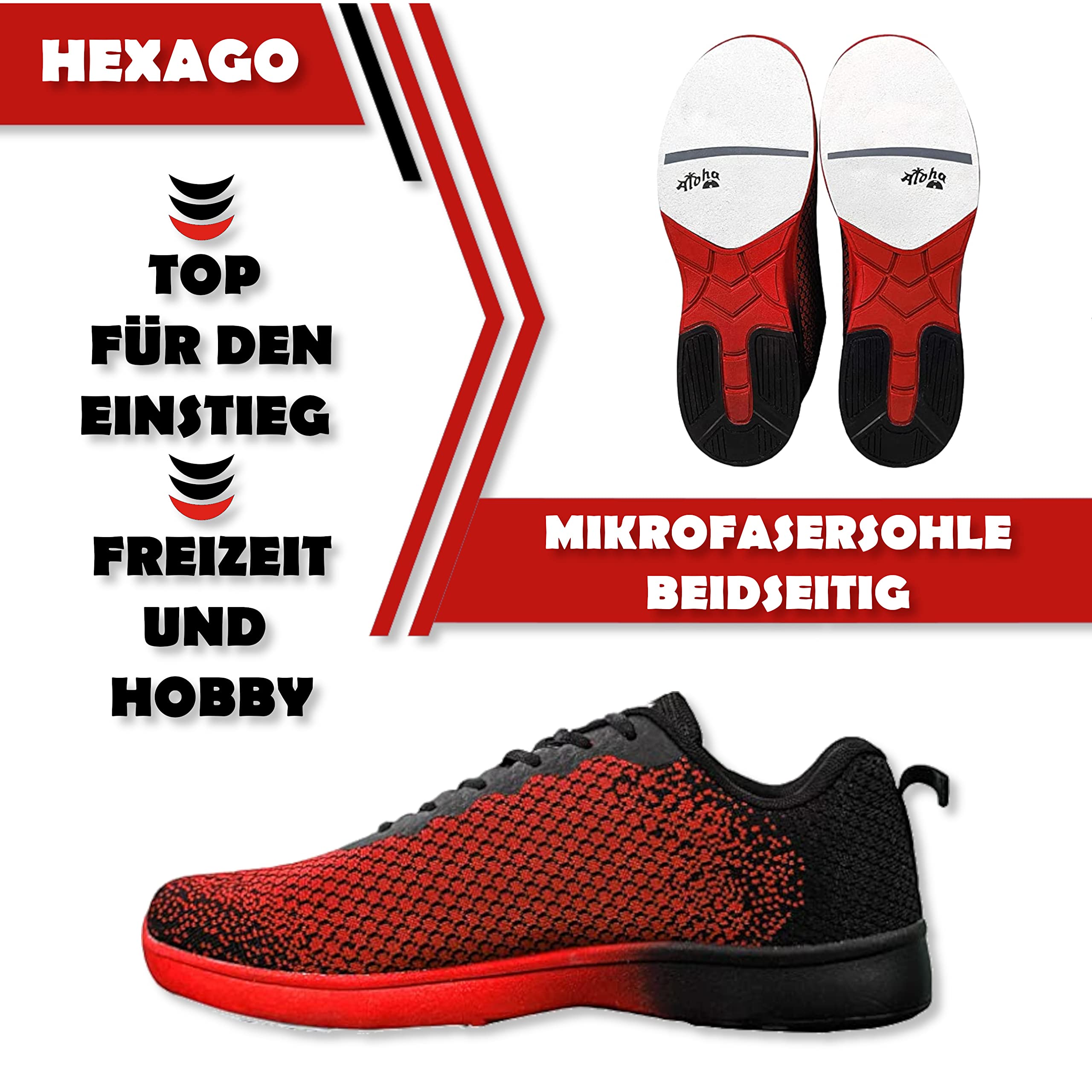 Aloha HexaGo - Zapatos de bolos para hombres, mujeres y jóvenes, para diestros y zurdos