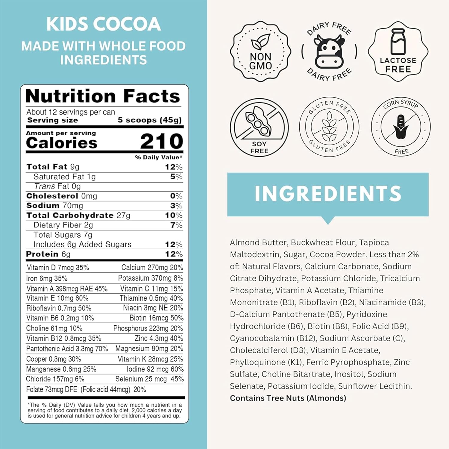 ELSE NUTRITION Plant-Based Protein Shake Powder for Kids Ages 2-13 – Chocolate Flavor Dairy-Free Kids Protein Powder with 25 Vitamins & Minerals, Complete Nutrition for Picky Eaters | 2-Pack