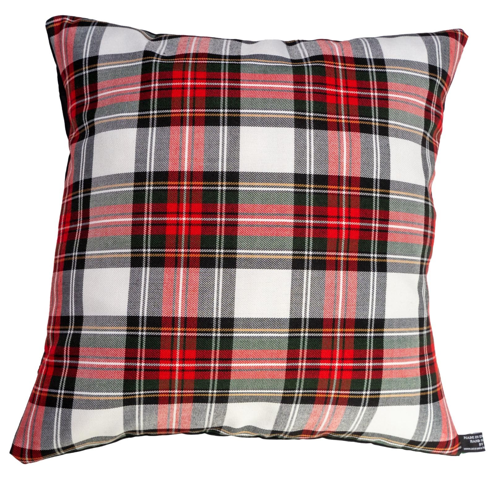 White Tartan Cushion Cover - fits an 18" x 18" cushion pad โ image 1