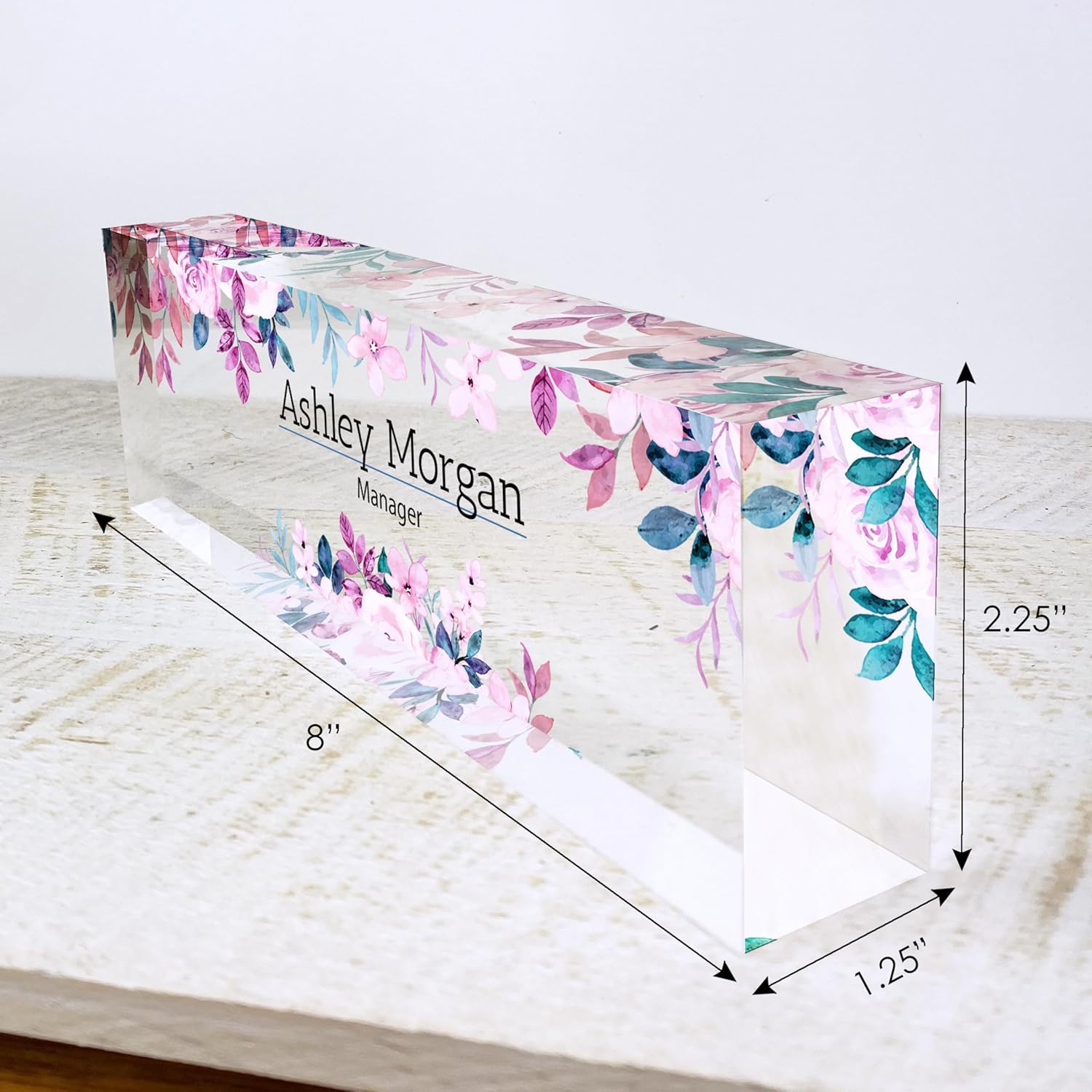 ARTBLOX | Graduation gift Name Plate, Custom Engraved Office Sign, Desk, Acrylic Name Plate, Cute Office Décor