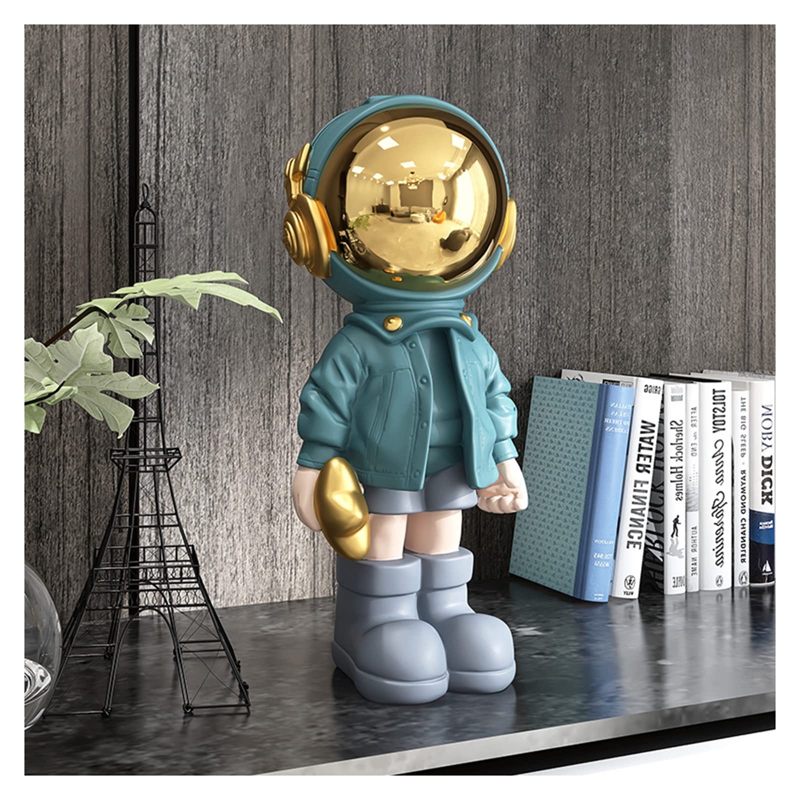 KFGISD, Key holder and jewelry storage box, astronaut sculpture, Home Decor for spaceman lovers,Gold,Key Tray(Astronaut 01)