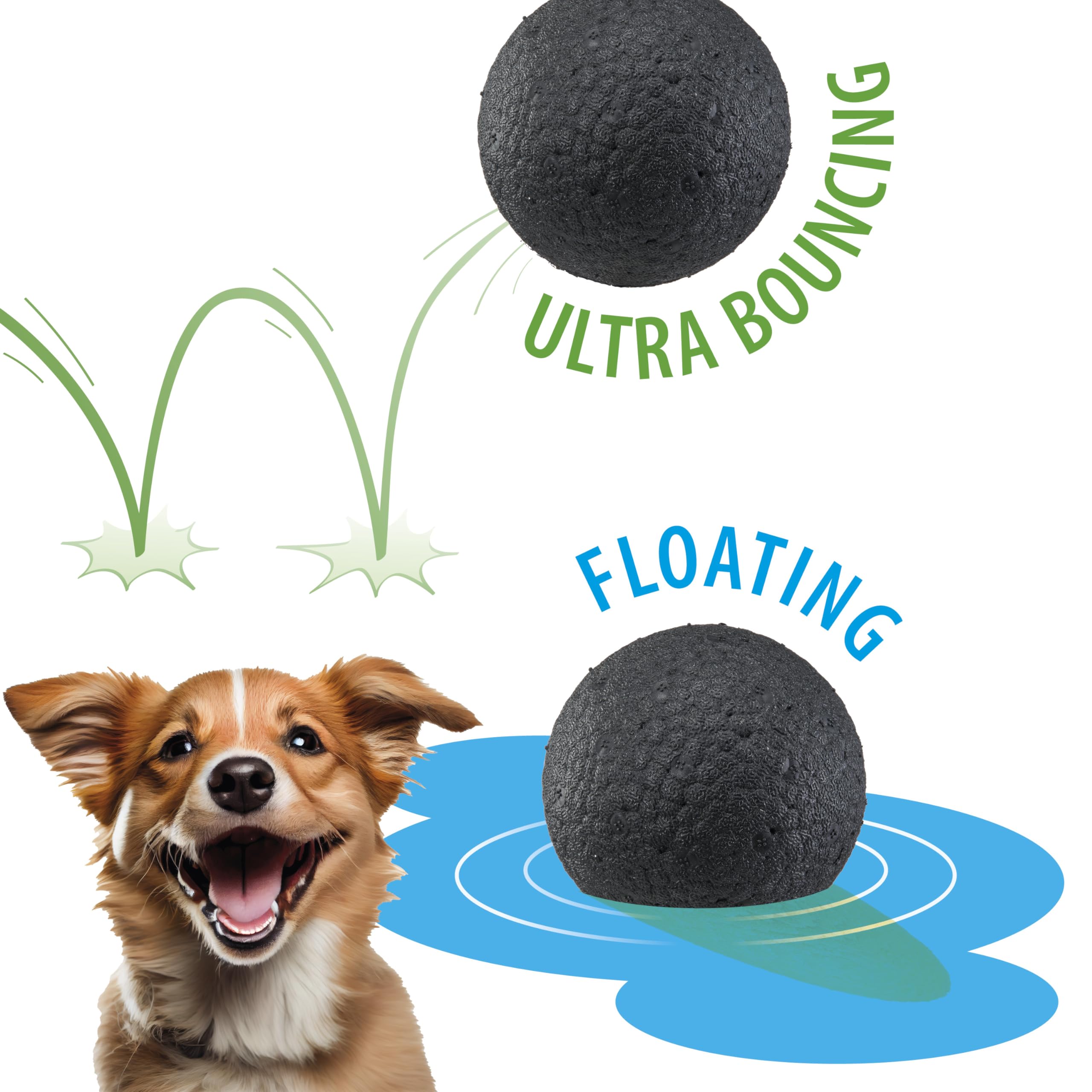 Ferplast CHEWA BOING BALL Dog Toy Super Bouncing & Floating, Innovative Chewing-Resistant Material - Image 2