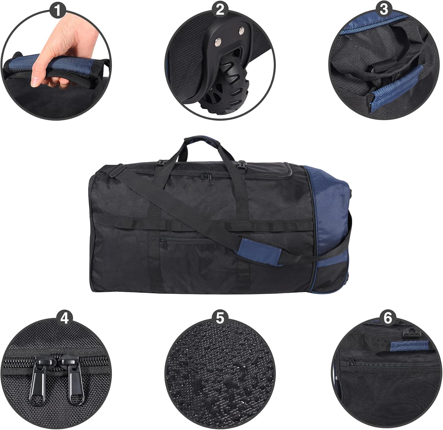 Review REDCAMP Foldable Duffle Bag with Wheels 120L, 1680D Oxford