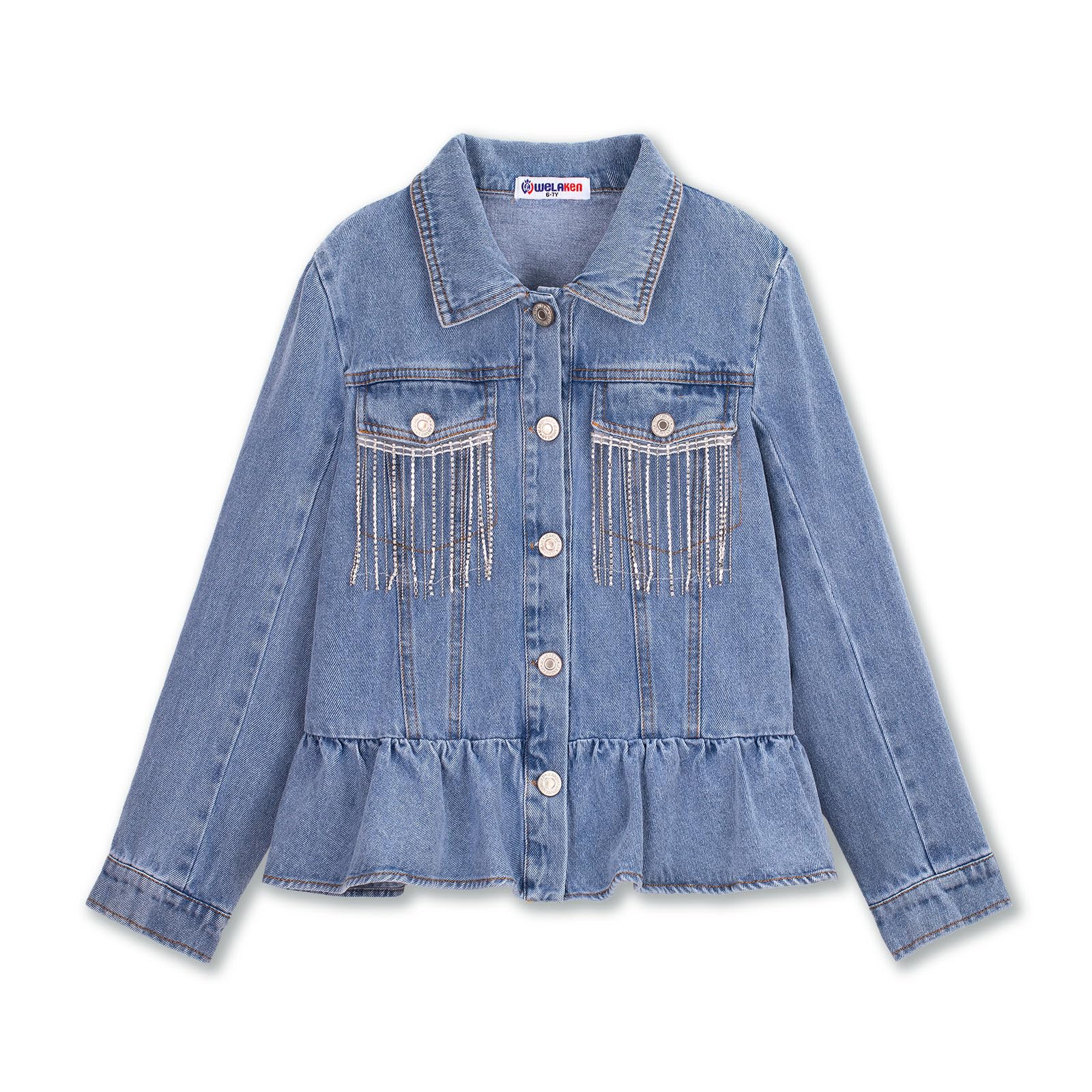 WELAKEN Girls Denim Jackets – Trendy Button-Up Outerwear for Kids