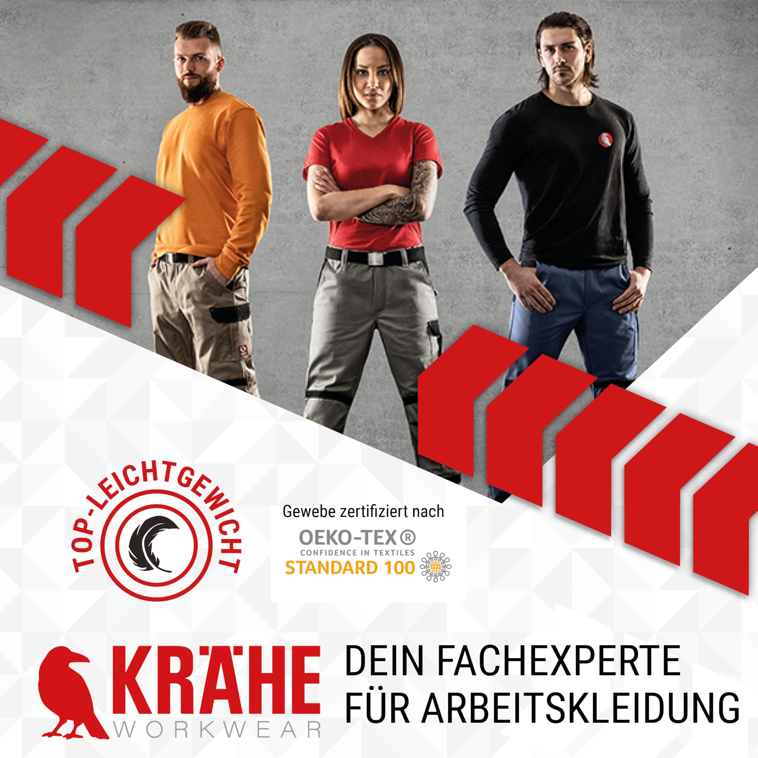 KRÄHE WORKWEAR Profession Pro S T R E T C H Bundhose I Arbeitshose I Top-Leichtgewicht mit hoher Strapazierfähigkeit und besonderer Elastizität