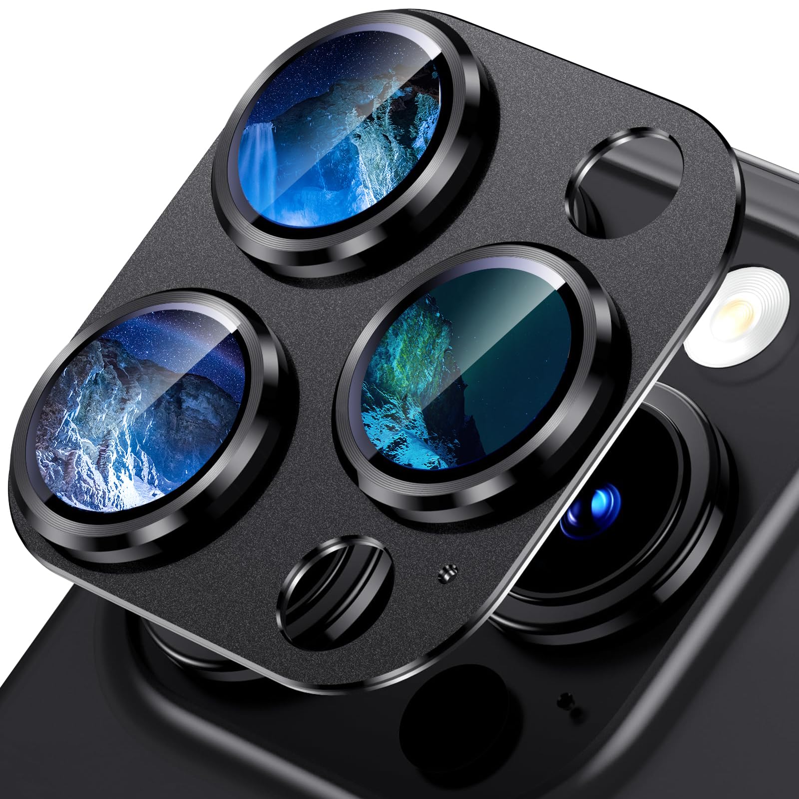 Löwe Protezione fotocamera ORIGINALE per iPhone 15 Pro Max - Lente della fotocamera in vetro blindato 9H