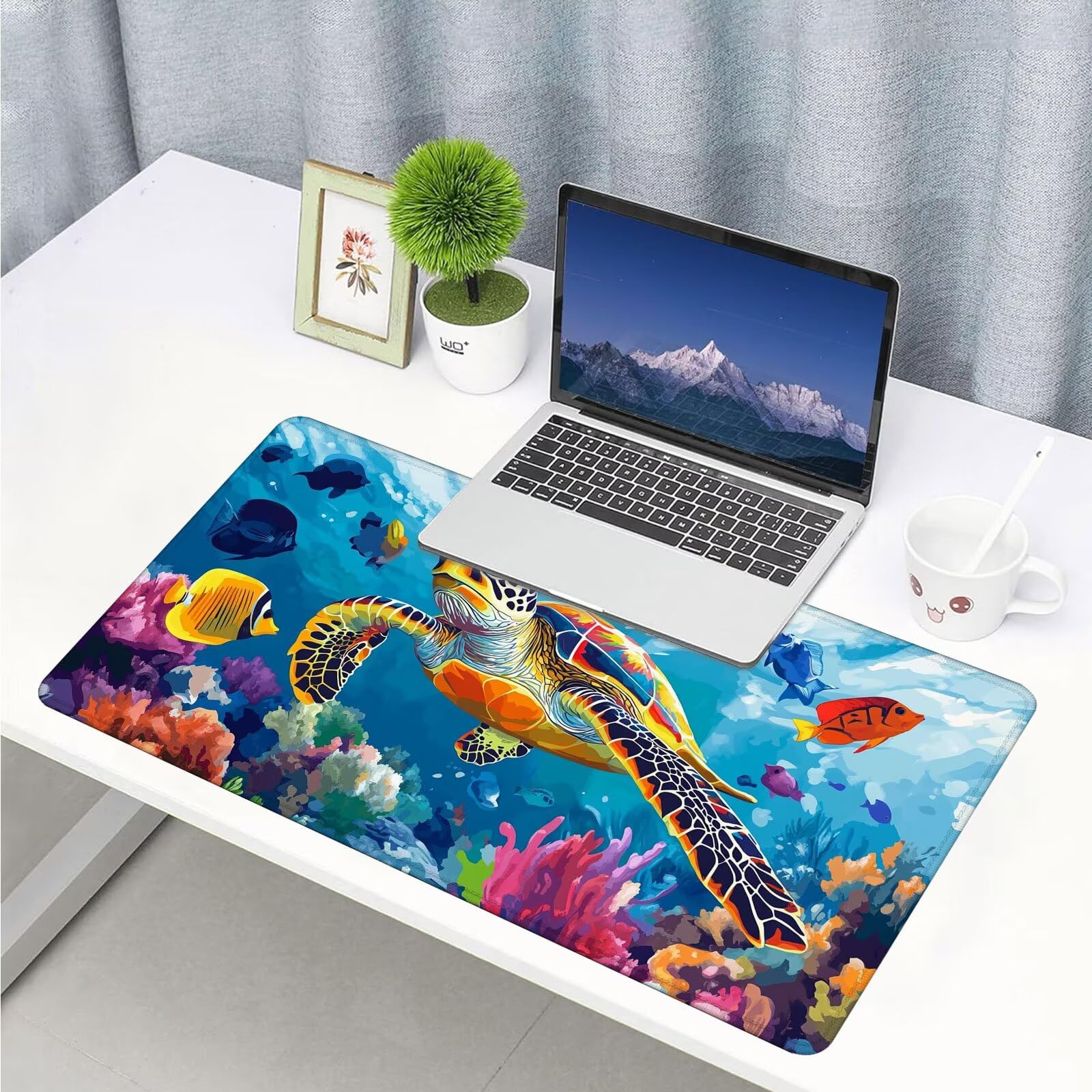 Podkładka pod mysz XXL 1500 x 800 x 3 mm Podkładka pod mysz do gier z wodoodporną antypoślizgową podstawą, podkładka pod mysz dla graczy, akcesoria biurowe, dokładność prędkości-komfort, zwierzęta dna