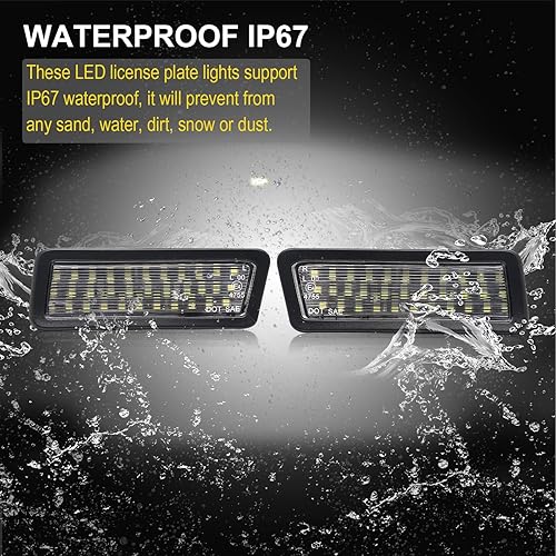 Miniatura 6 de R&F Auto Luz LED de matrícula blanca de repuesto para Ram 1500 2019-2024 2019-2024 Juego de lámpara de parachoques trasero de repuesto de lente