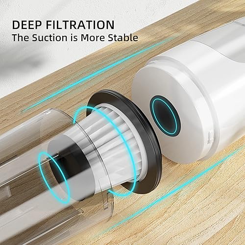 Miniatura 4 de TOPINCN Aspirador inalámbrico de carga de coche de alta potencia para el hogar inalámbrico portátil de mano producto de limpieza para mini