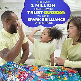 QUOKKA Search and Find Puzzles for Kids Ages 4-6 - Riddle Kids Puzzles 6-8 Years Old - 70 Unique Pcs - 20 Illustrated Guessing Cards - Engaging Children Themes - Ocean Puzzle Gift for Toddlers 3-5