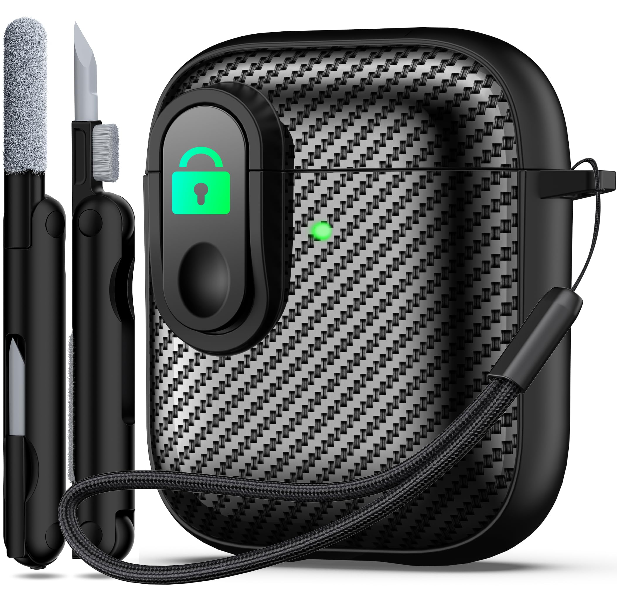 RFUNGUANGO Compatible with Airpods 2nd /1st Case,Automatic Pop-up with Safety Lock Clip, Full Body Shockproof Hard Case with Keychain Compatible with AirPods case,starry sky — view 30