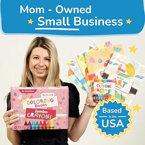 Miniatura 7 de TOYVENTIVE First Coloring Books - Crayones jumbo y bloc de dibujo para niños de 1 a 4 años, libros para colorear para niños de 2 a 4 años, libro de