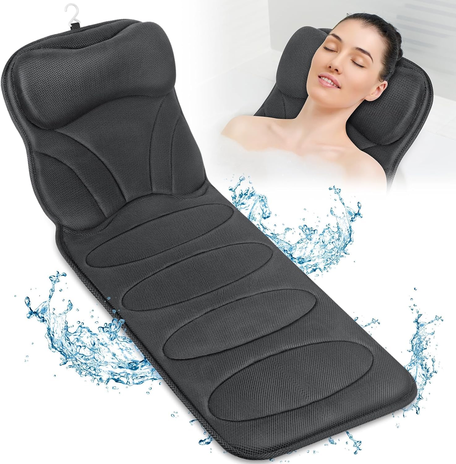 Cuscino Per Vasca Da Bagno Extra Comfort - Materassino Con Ventose Per Relax Totale - Foto 12