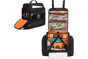 Large Tactical Campsite Organizer with Multi Pockets and Paper Towel Holder