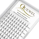 QUEWEL Premade Lash Fans, 6D Premade Fans Eyelash Extensions 0.07mm Thickness D Curl 11mm Volume Lash Extensions Short Stem Pre Made Fans Eyelash Extensions(6D 0.07D 11mm)