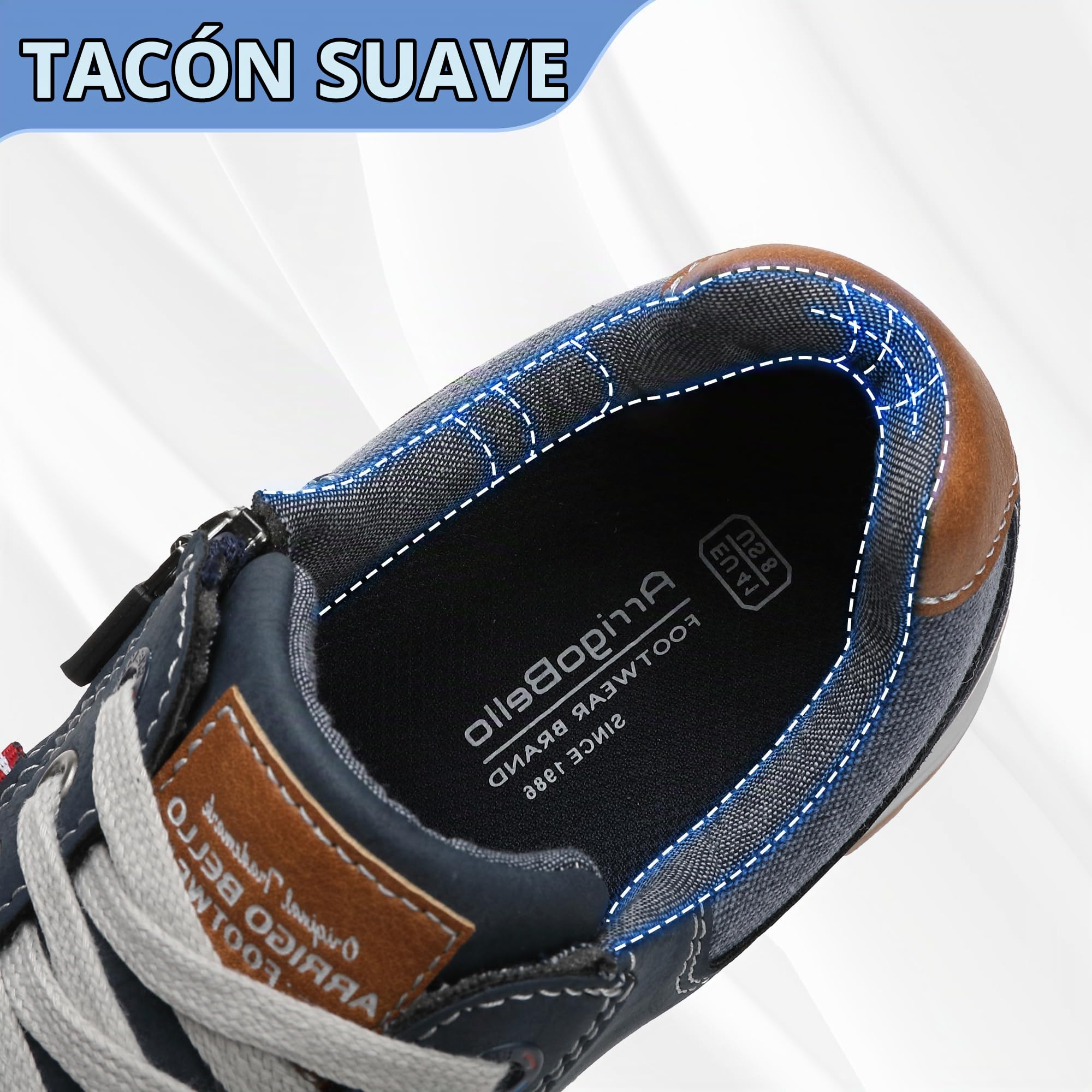 ARRIGO BELLO Zapatillas Hombre Zapatos Vestir Casual Deportivas Transpirables Gimnasio Correr Sneakers Talla 41-46(B Azul,Numeric_42)