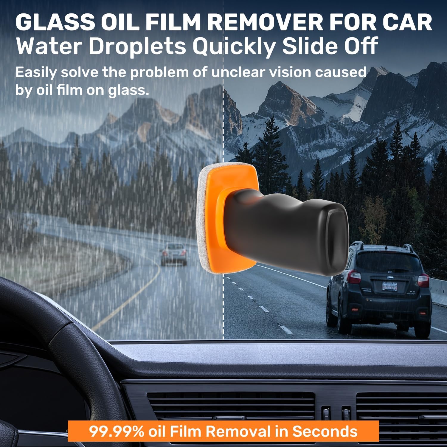 Car Oil Film Cleaner,Glass Emulsion Cleaner,Handle Oil Film Remover&Windshield Cleaner For Cars Window, Glass Emulsion, Crystal Clear View - Image 4
