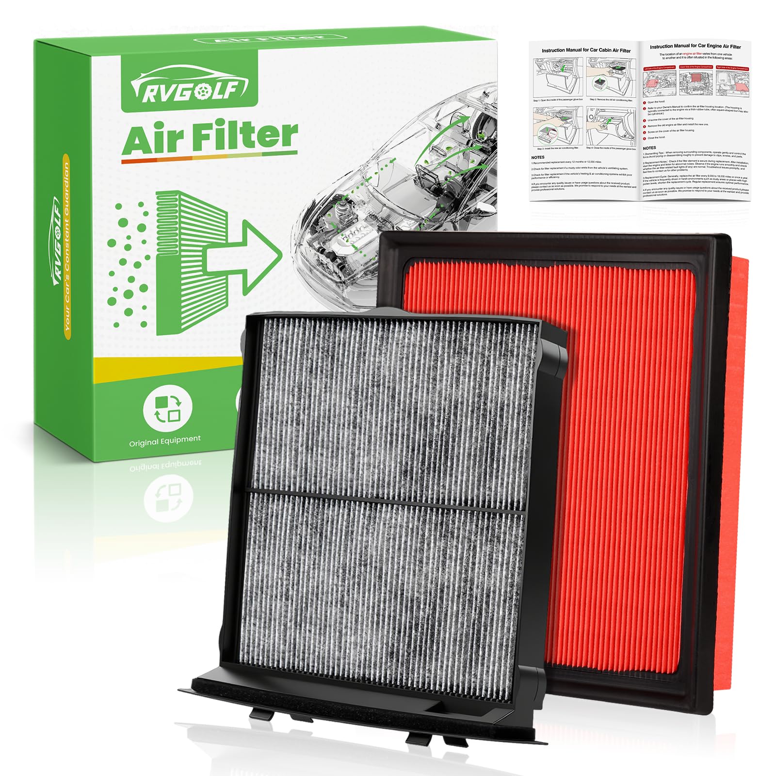 Engine+Cabin Air Filter Fit for 2019-2024 Subaru Forester 2.5L