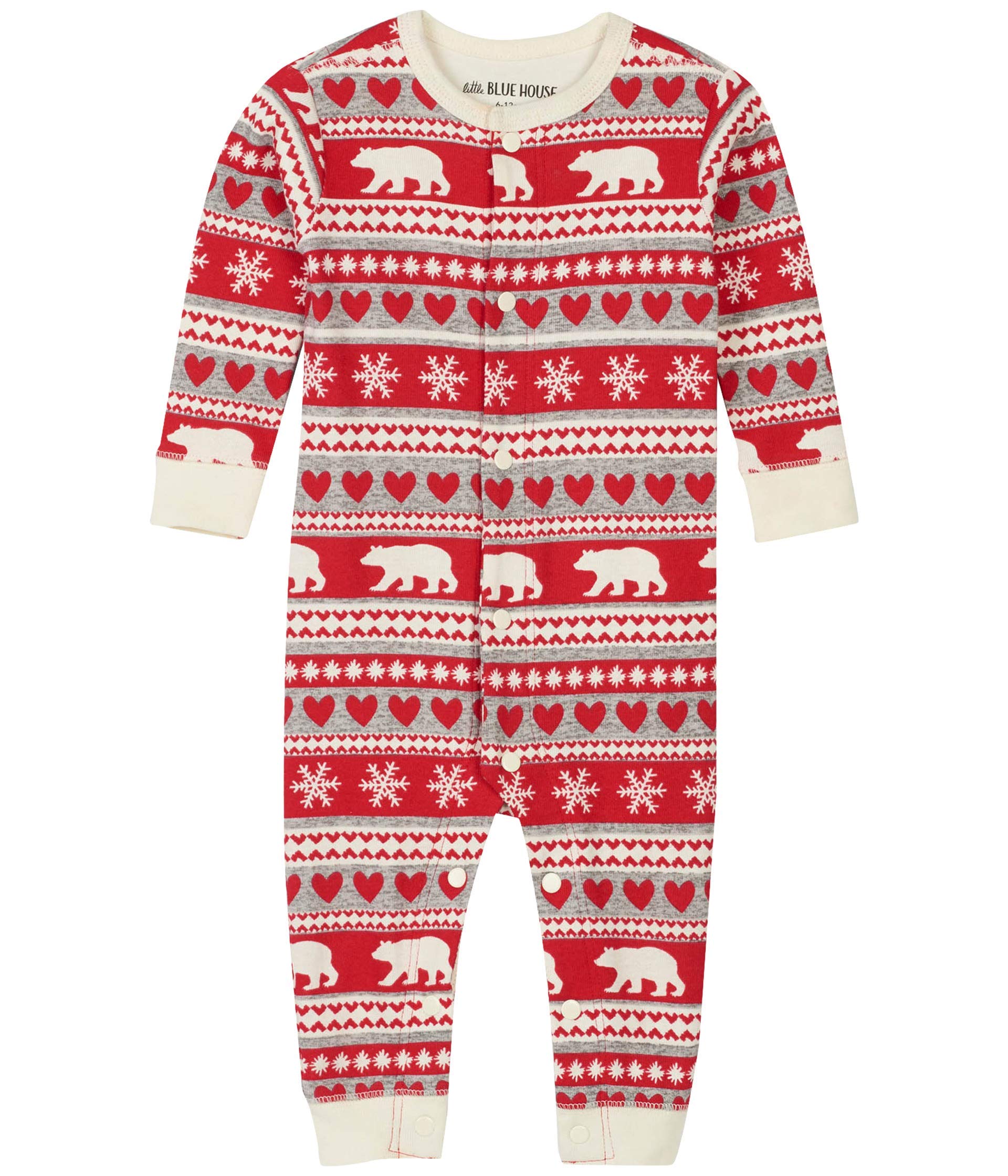Little Blue HouseLittle Blue House by Hatley Fair Isle Bear & Moose Family Union Suit Onesies