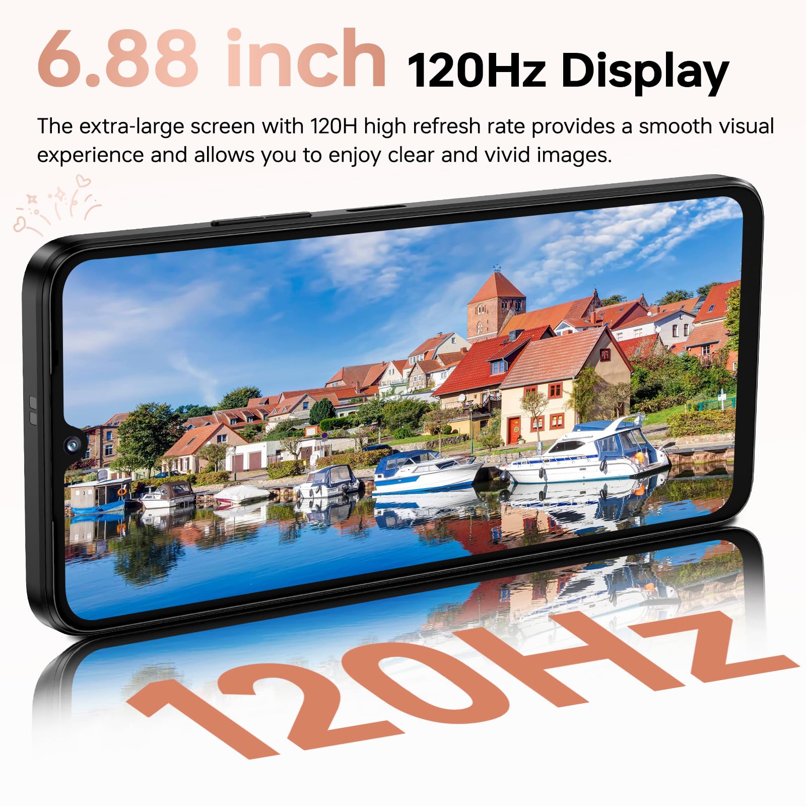 CUBOT A40 Smartphone Android 15, 6.88" 120Hz Telefono Cellulare, 12GB+256GB/1TB Cellulari e Smartphone, 48MP+16MP Telefoni, 5100mAh Batteria, 4G Dual SIM/NFC/Face ID/OTG/GPS/Doppio Altoparlante