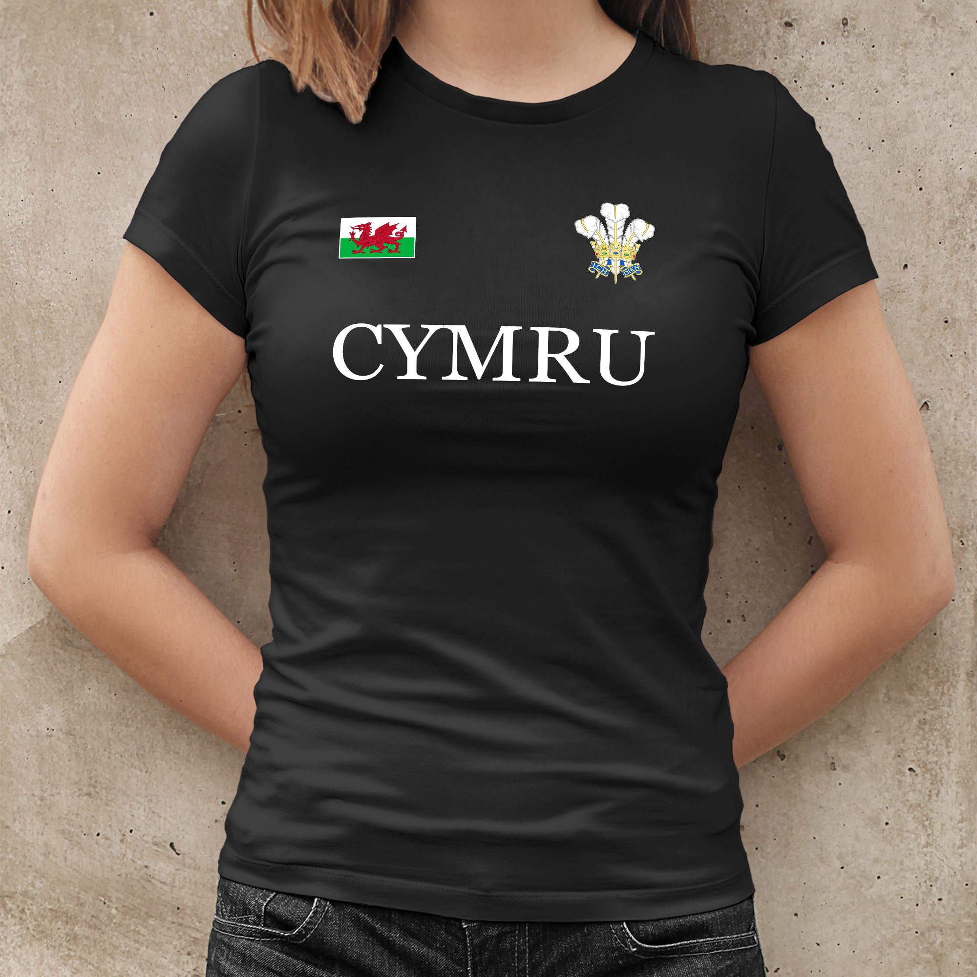 Cymru - Camiseta de rugby para mujer, diseño del príncipe de Gales, regalo de las naciones galesas