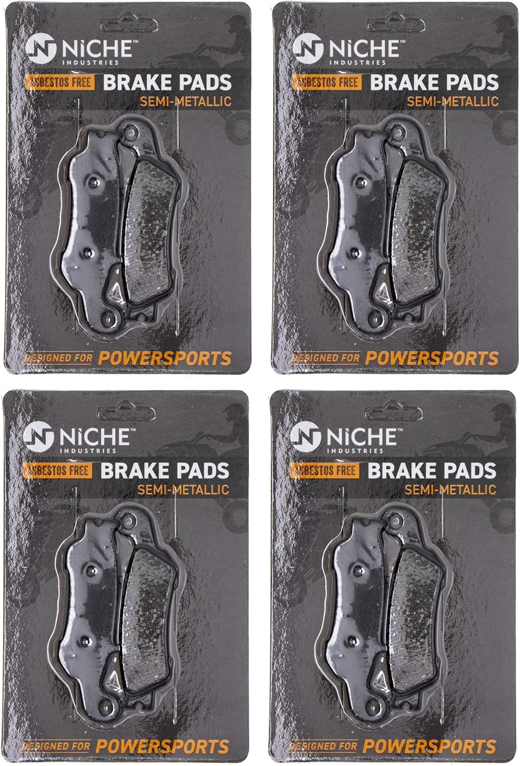 NICHE Brake Pad Set for Yamaha YZ125 YZ250F YZ250X YZ450F 5XC-W0045-00-00 Front Semi-Metallic 4 Pack
