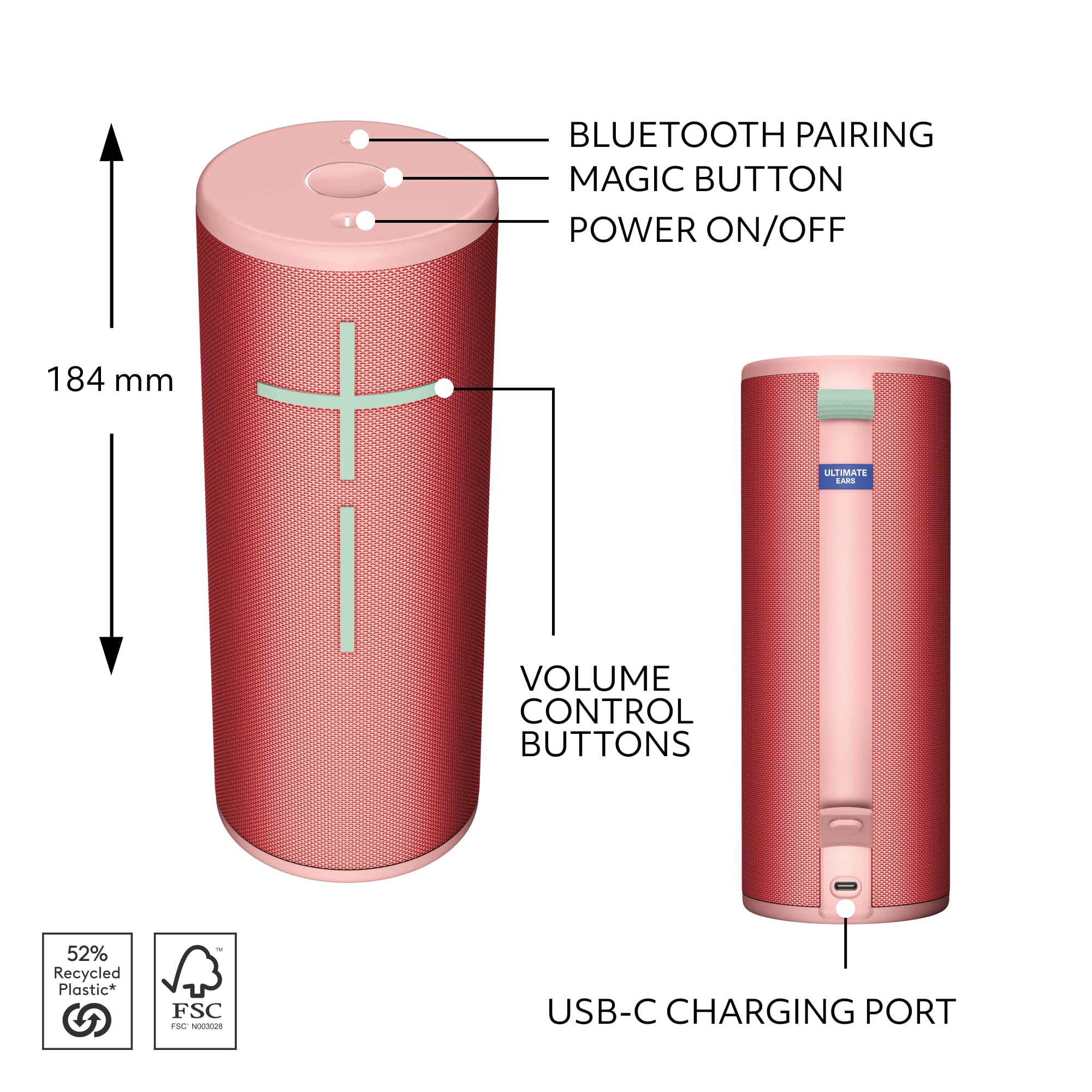 Ultimate Ears BOOM ワイヤレススピーカー ULTIMATE EARS WONDERBOOM 2、ポータブルワイヤレスBluetooth
