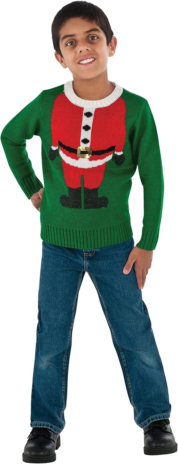 Rubie's Santa Head Ugly Christmas Sweater Costume
