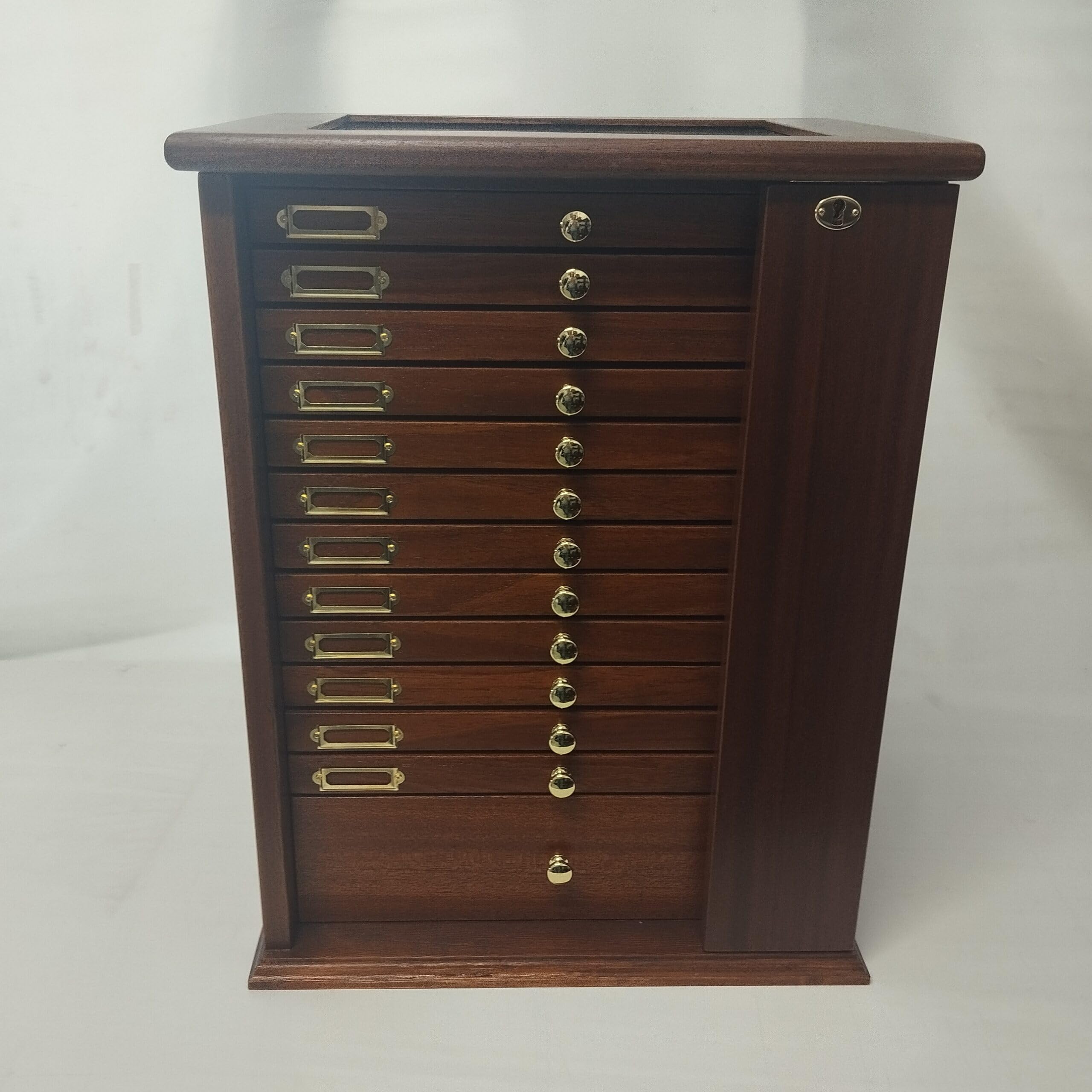 Monetario de Madera con 16 cajones para Monedas y medallas, Personalizable con Grabado láser, artesanía Italiana, numismática, coleccionistas