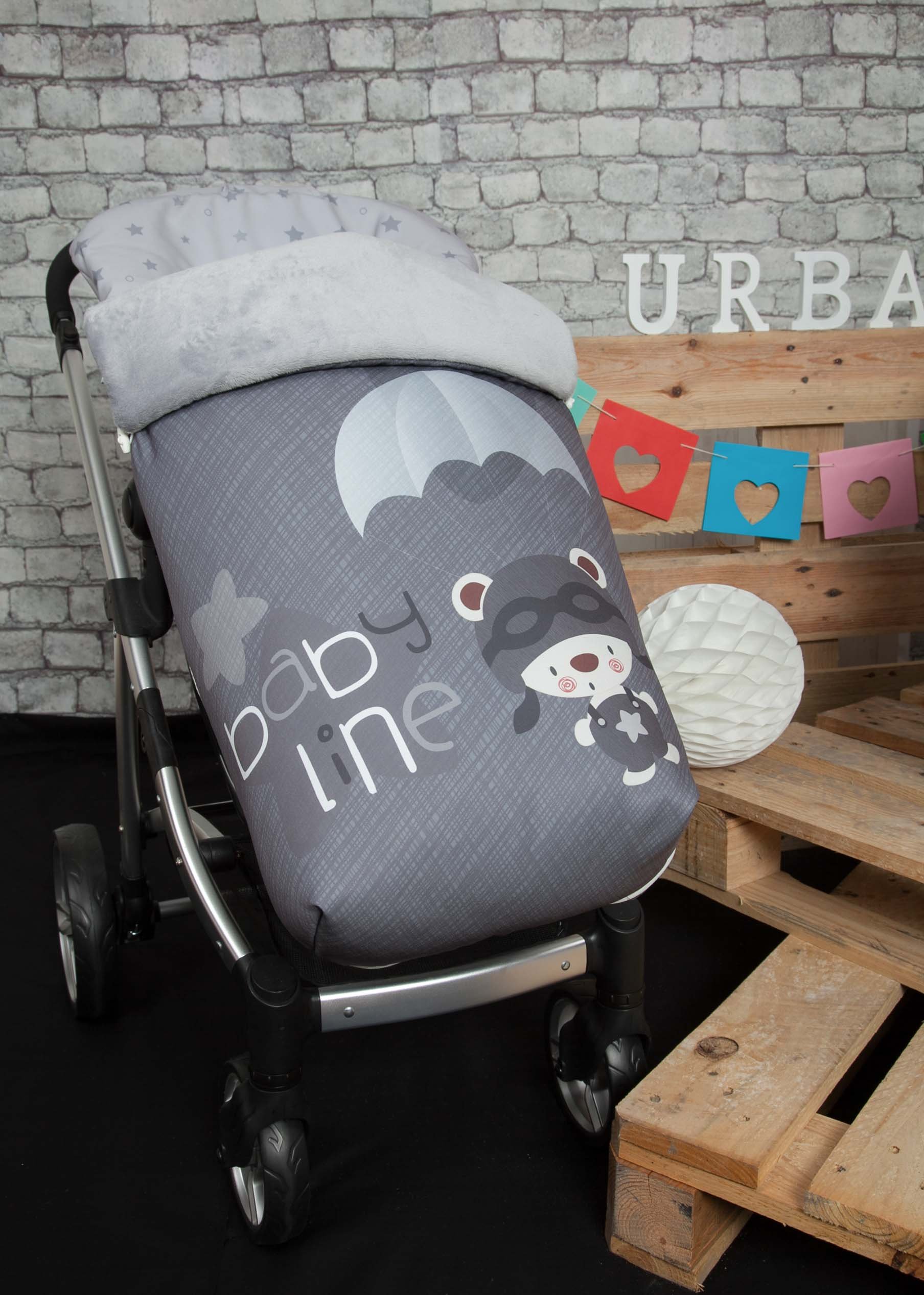 Babyline Spadochroniarz Torba na wózki, szary